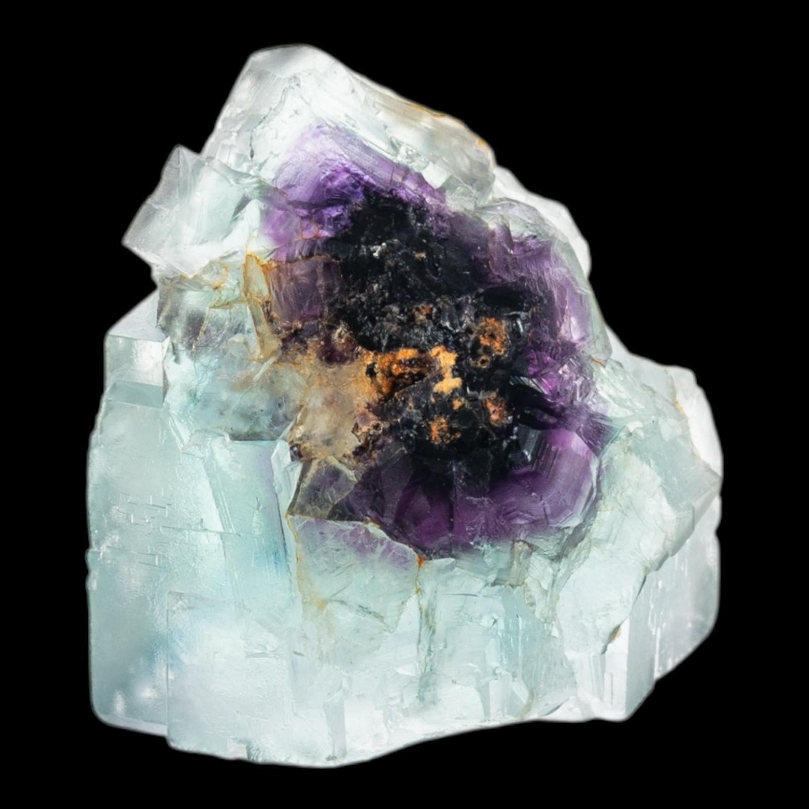 Green fluorite cube purple core natural fluorite specimen okorusu fluorite miniature display piece for collectors - Image 5