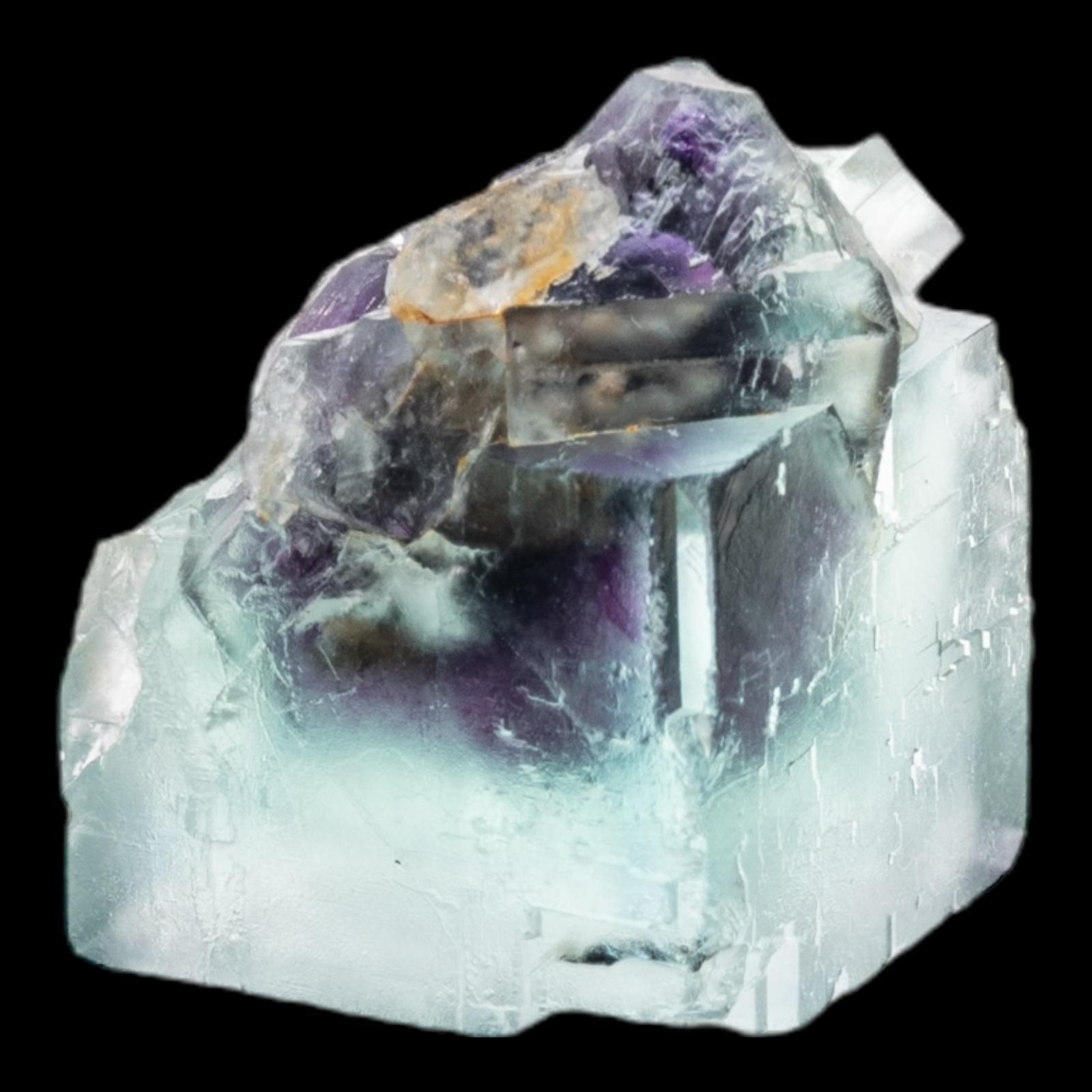 Green fluorite cube purple core natural fluorite specimen okorusu fluorite miniature display piece for collectors - Image 6