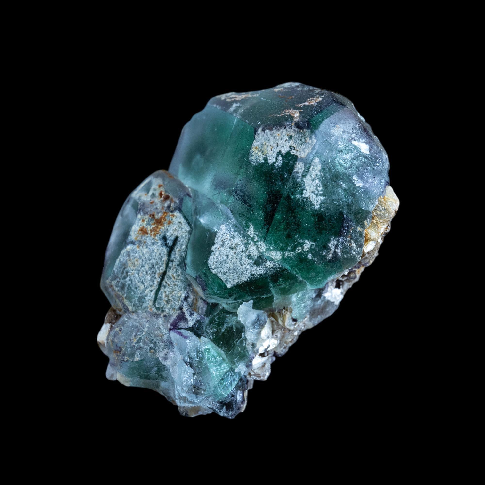 Green fluorite mineral specimen with opal inclusions, raw uv reactive fluorite from namibia - Image 8