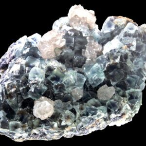 Large green fluorite crystal cluster with quartz, raw cubic fluorite specimen, statement crystal for collectors, desk or altar gift