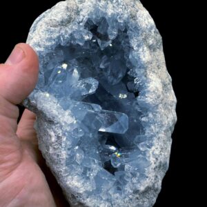 Celestite geode large crystal cluster natural celestite from madagascar for home decor or healing use display mineral