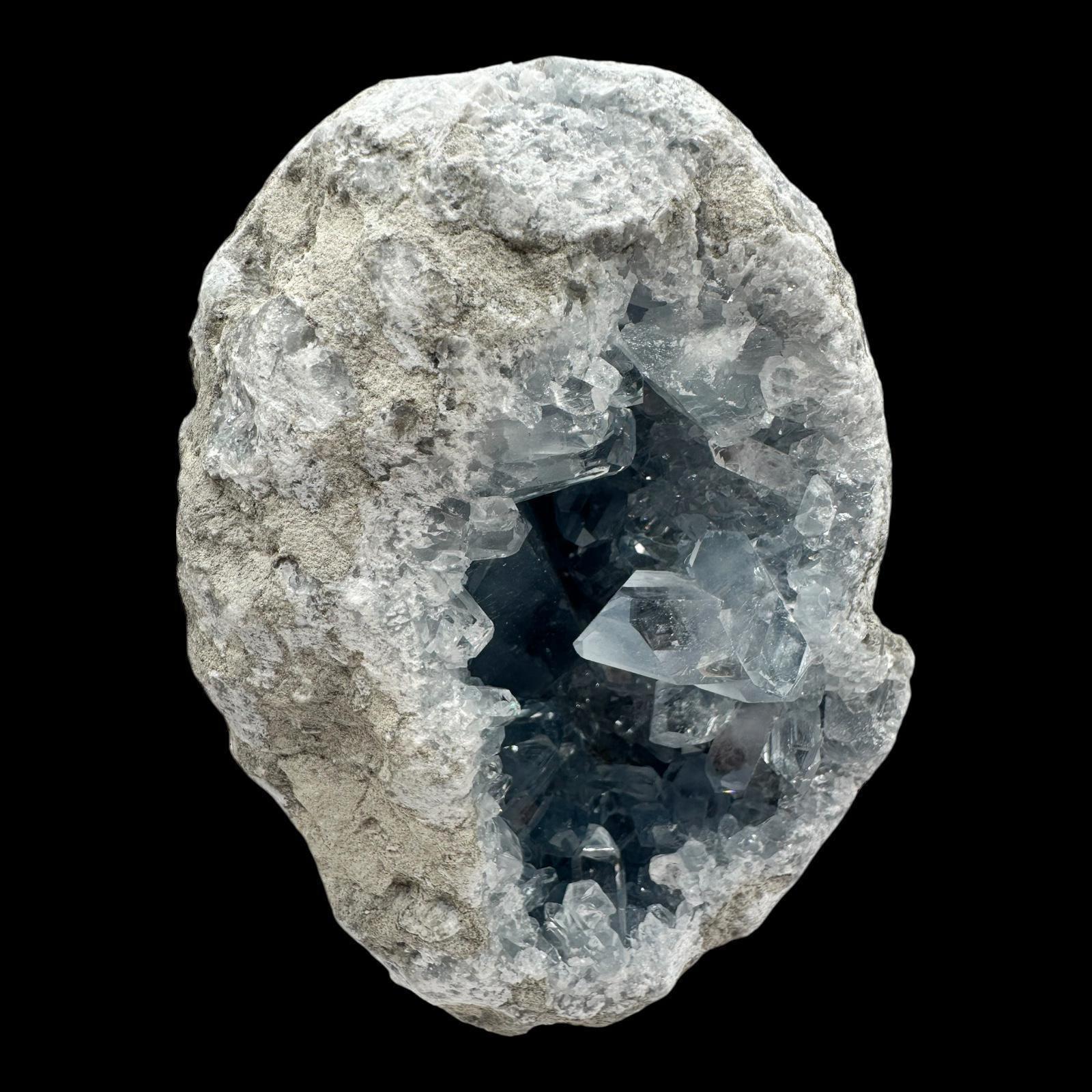 Celestite geode large crystal cluster natural celestite from madagascar for home decor or healing use display mineral - Image 6