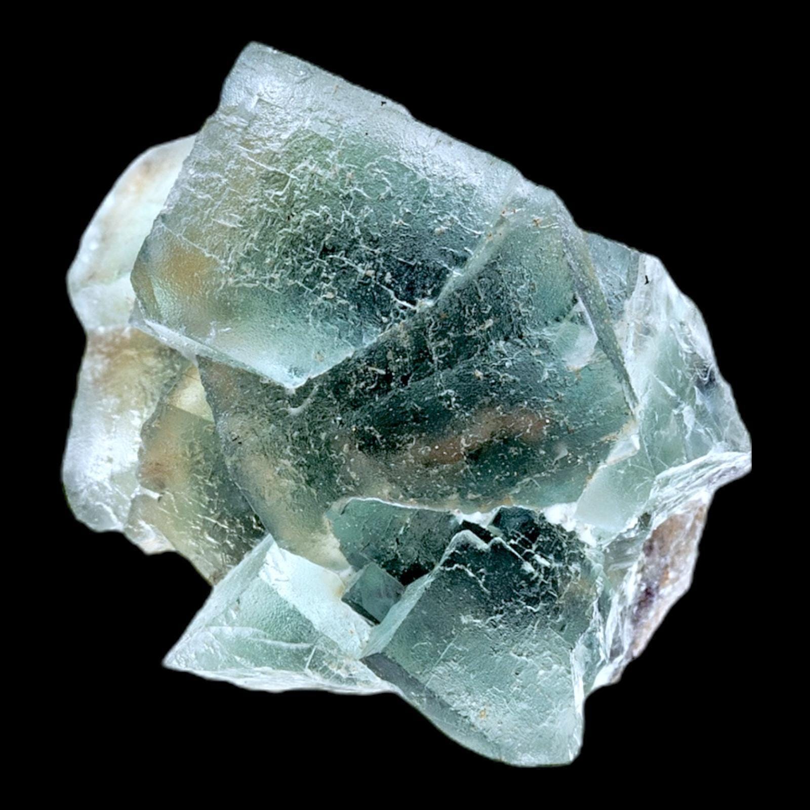 Fluorite cluster, green fluorite crystal specimen, natural cubic fluorite with matrix base, okorusu namibia