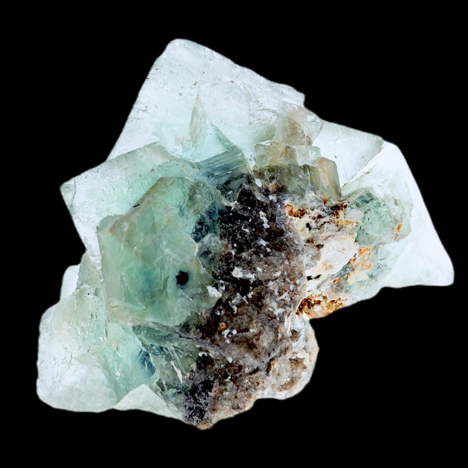 Fluorite cluster, green fluorite crystal specimen, natural cubic fluorite with matrix base, okorusu namibia - Image 4