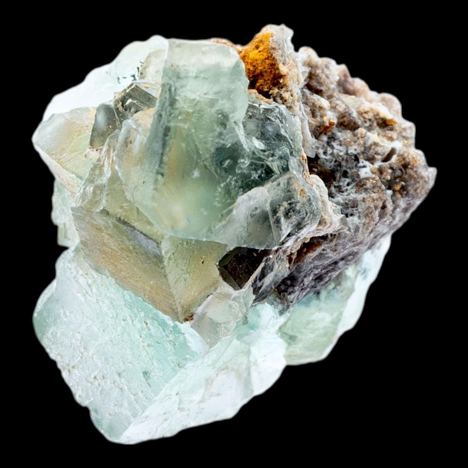 Fluorite cluster, green fluorite crystal specimen, natural cubic fluorite with matrix base, okorusu namibia - Image 7