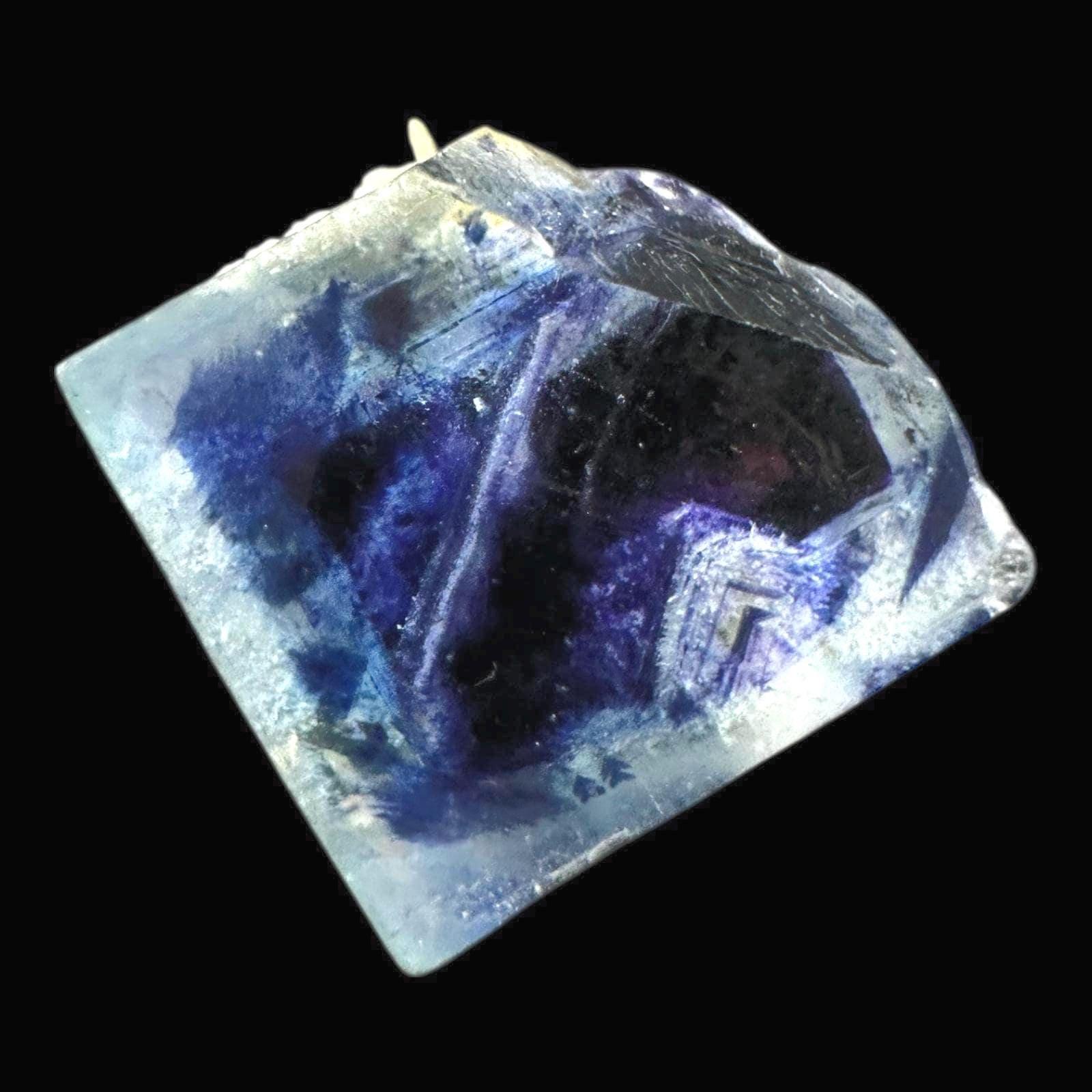 Fluorite crystal phantom formation, raw green and purple fluorite from china, chinese mineral specimen, crystal for display or collection - Image 2