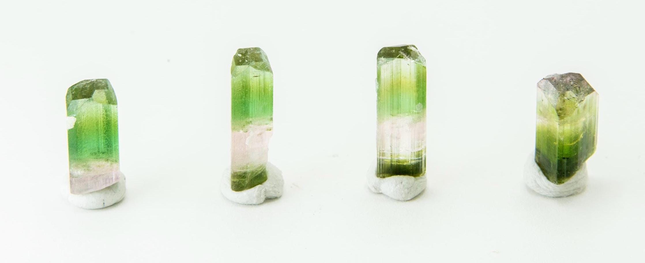 Green and pink paprok tourmaline crystal from afghanistan, natural tricolour miniature, terminated crystal for collectors or gifts - Image 7