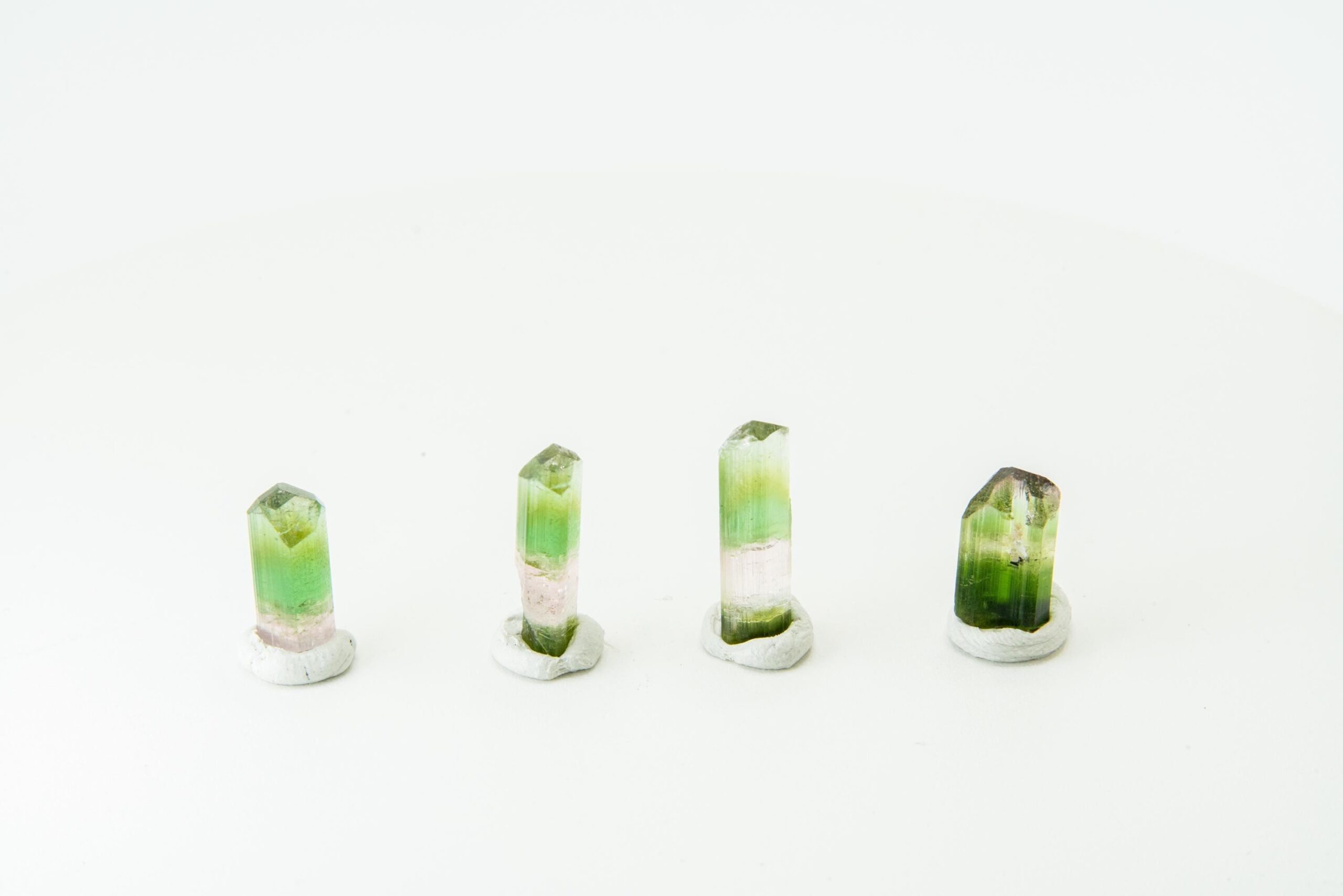 Green and pink paprok tourmaline crystal from afghanistan, natural tricolour miniature, terminated crystal for collectors or gifts - Image 12