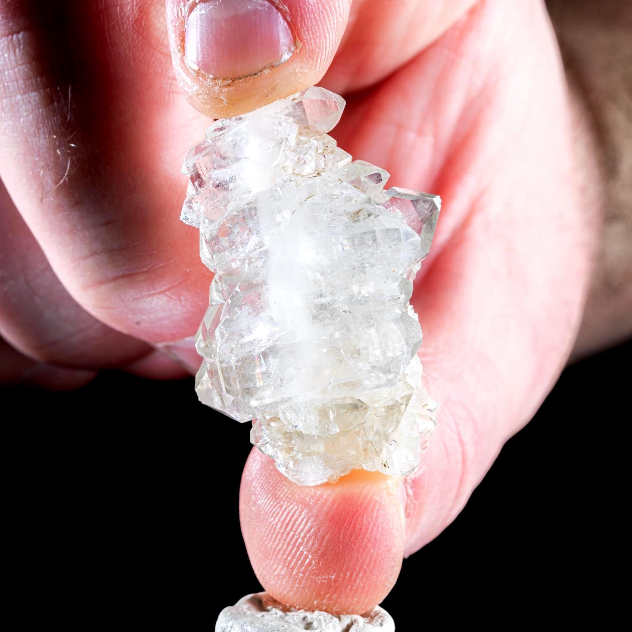 Faden quartz crystal cluster, swiss alpine quartz specimen, natural clear quartz for collectors, raw crystal for display, mineral decor - Image 3