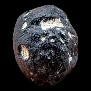 Black tektite rizalite from philippines, natural meteorite glass specimen, rare australasian tektite collectible mineral
