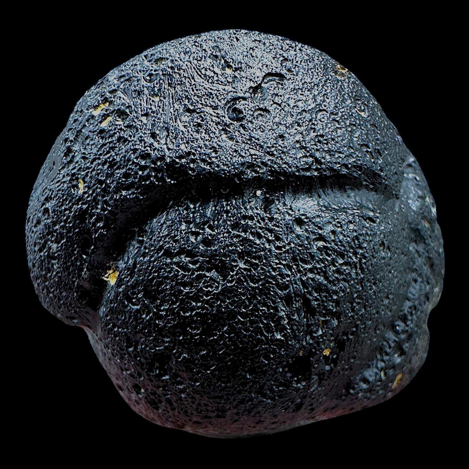Black tektite crystal from philippines natural tektite meteorite glass raw tektite specimen moldavite alternative space glass - Image 5