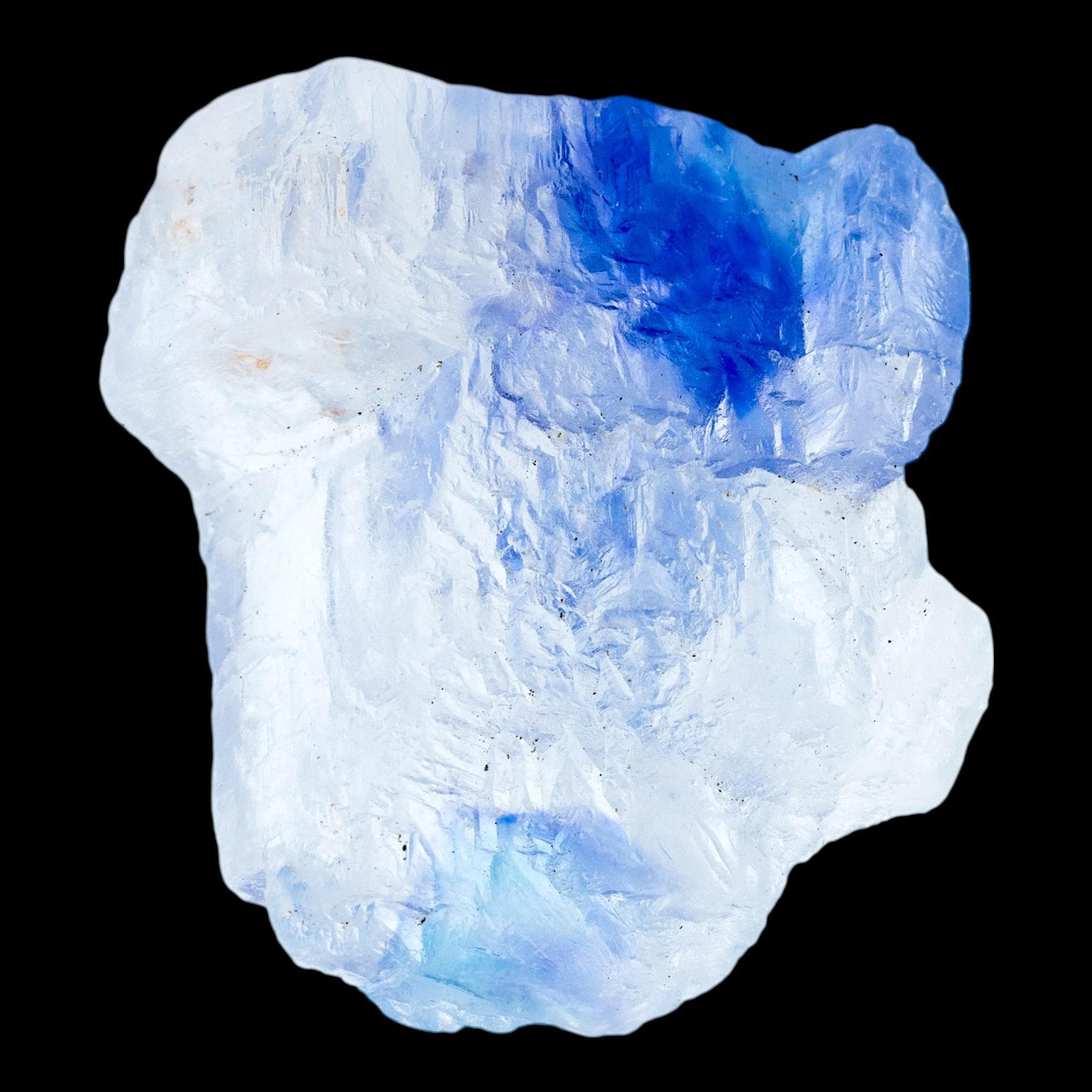 Blue halite crystal cluster, natural cubic salt crystal with vivid blue colour zoning, rare mineral specimen from new mexico - Image 5