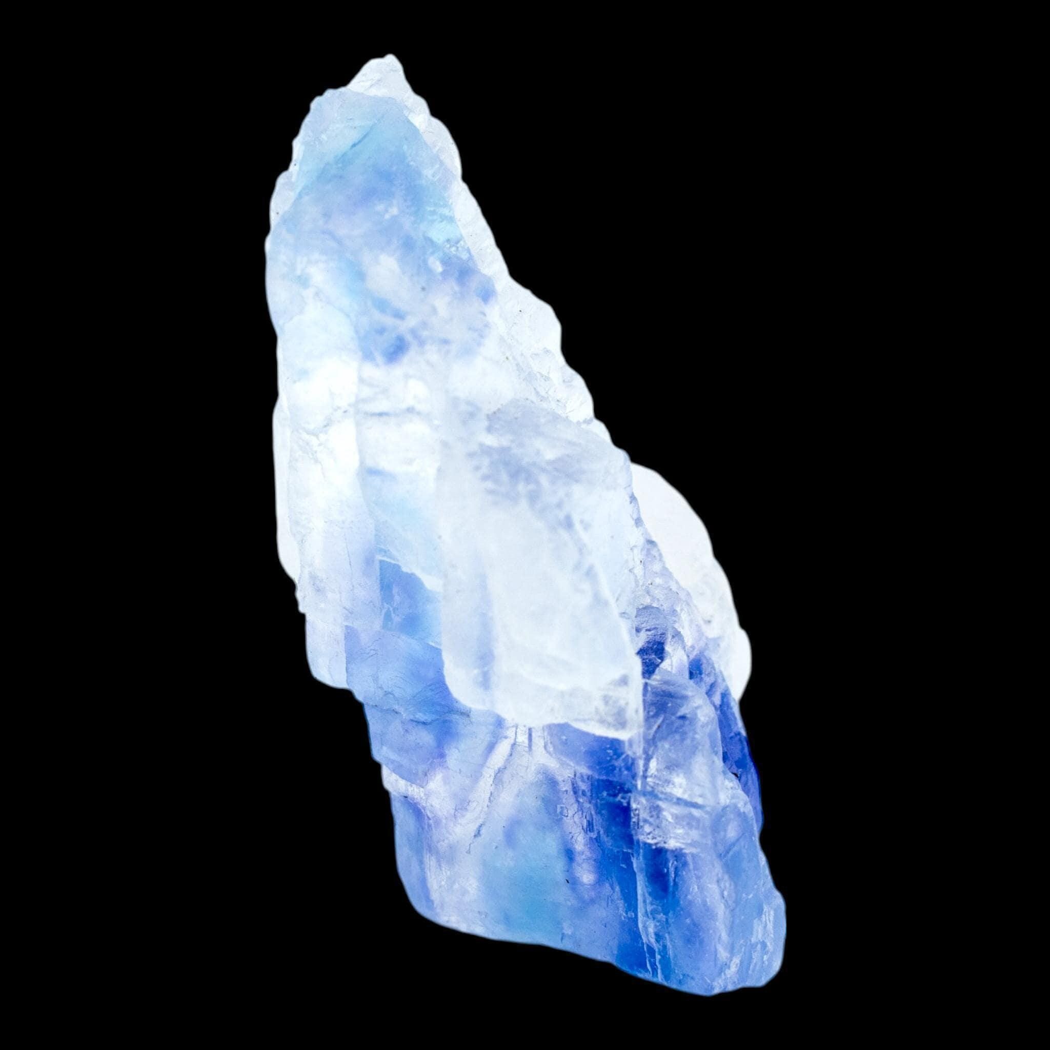 Blue halite crystal cluster, natural cubic salt crystal with vivid blue colour zoning, rare mineral specimen from new mexico - Image 6