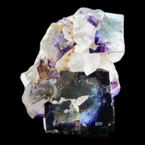 Fluorite crystal from namibia, purple fluorite with quartz, natural okorusu fluorite, fluorite on matrix, rare mineral for collectors