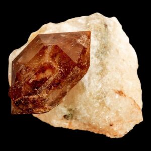 Fire quartz, red quartz crystal cluster hematoid quartz on matrix, double terminated crystal, natural mineral specimen from spain