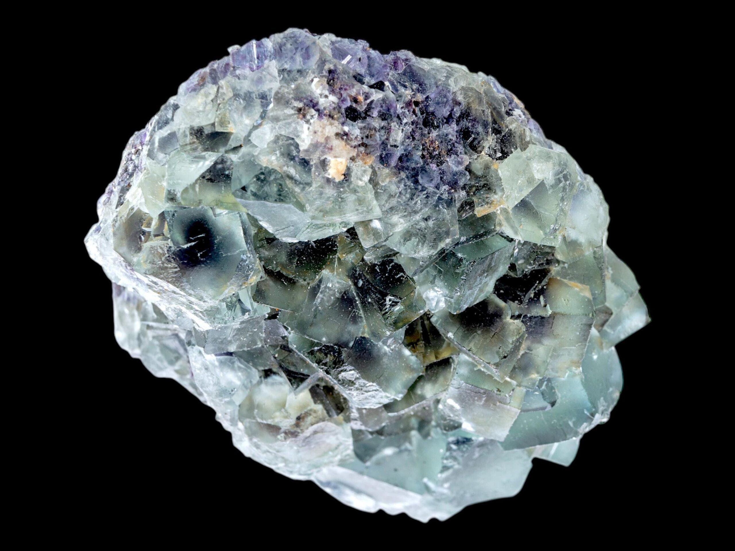 Green fluorite cluster with phantom zoning, natural cubic fluorite crystal from okorusu namibia, fluorite specimen with matrix - Image 2