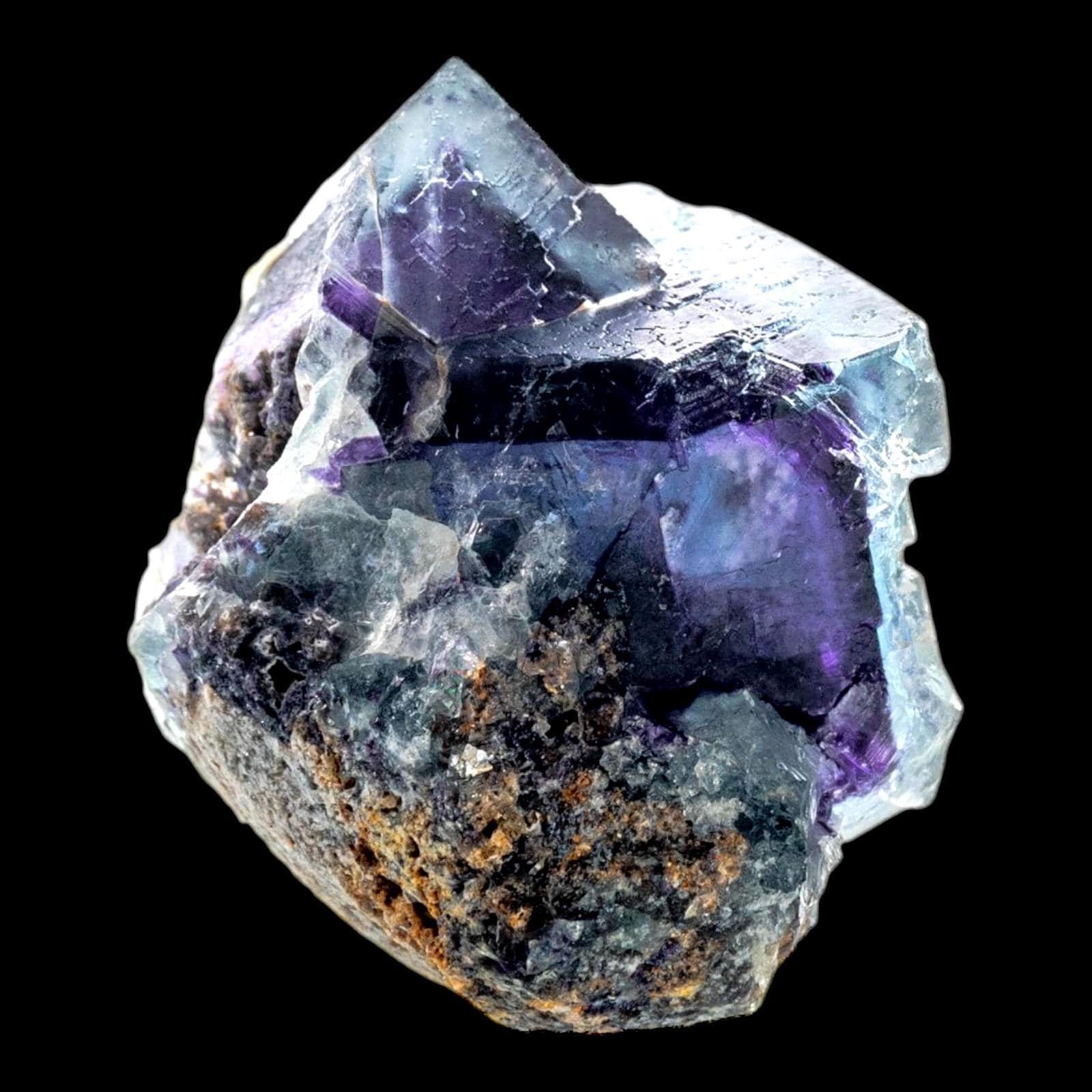 Fluorite crystal cube on matrix raw fluorite cluster miniature fluorite specimen natural fluorite for display collectors piece - Image 2