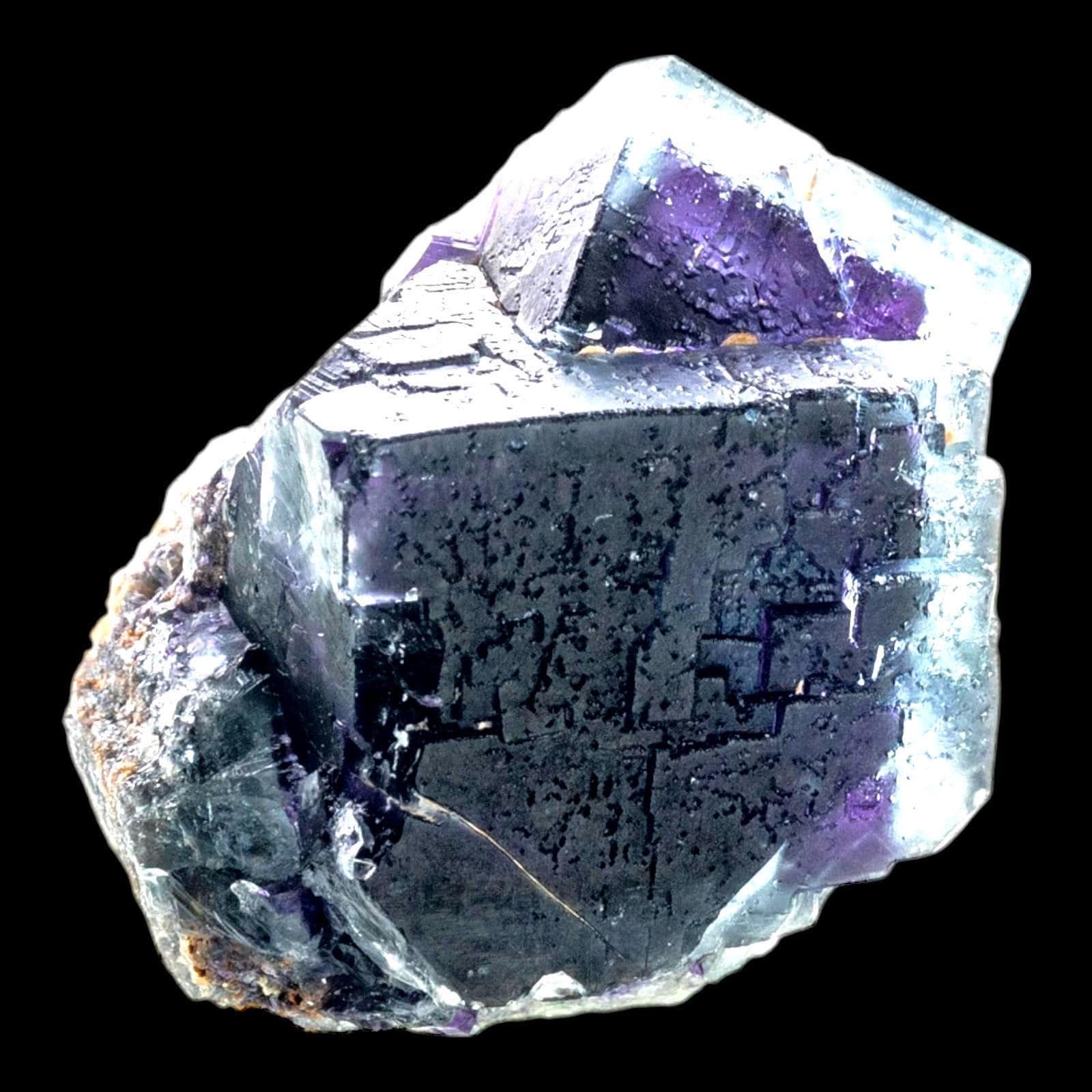 Fluorite crystal cube on matrix raw fluorite cluster miniature fluorite specimen natural fluorite for display collectors piece - Image 5