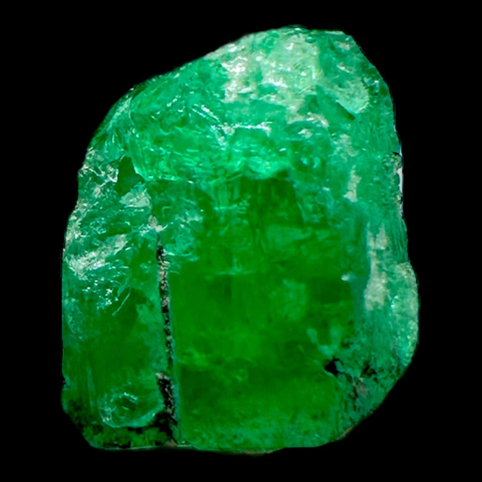 Colombian emerald raw crystal specimen natural rough emerald green raw emerald from coscuez mine