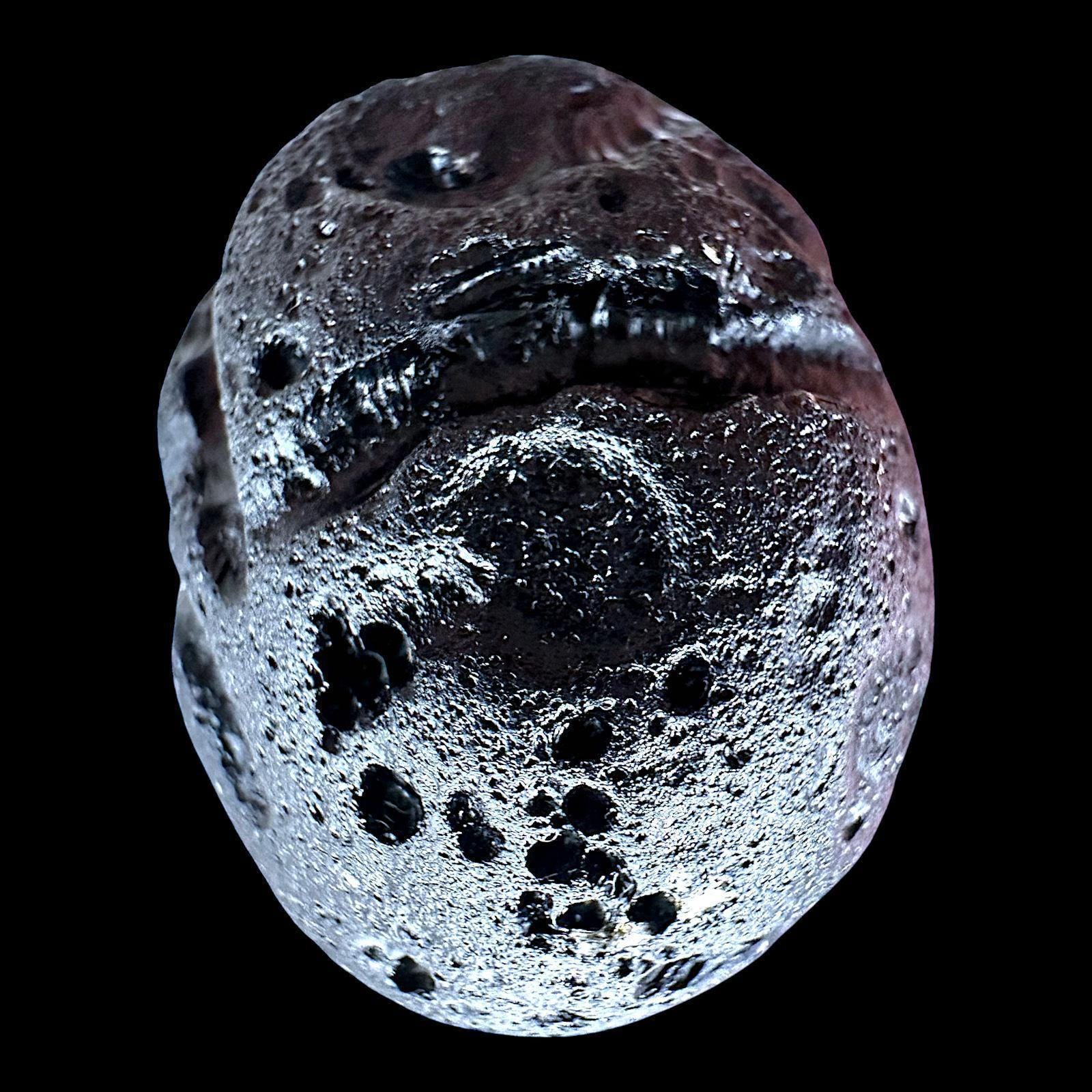 Black tektite crystal from philippines natural tektite meteorite glass raw tektite specimen moldavite alternative healing crystal - Image 2
