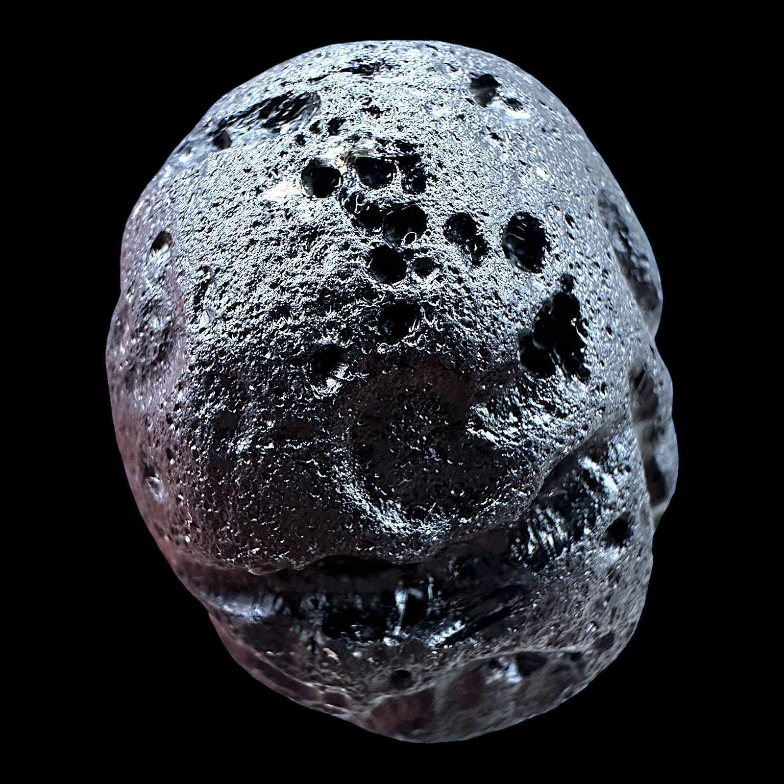 Black tektite crystal from philippines natural tektite meteorite glass raw tektite specimen moldavite alternative healing crystal - Image 3