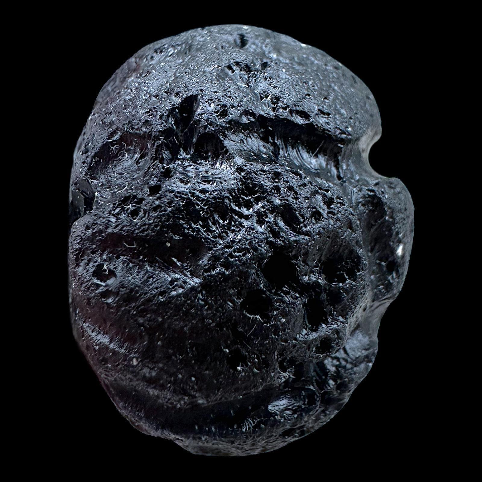 Black tektite crystal from philippines natural tektite meteorite glass raw tektite specimen moldavite alternative healing crystal - Image 7