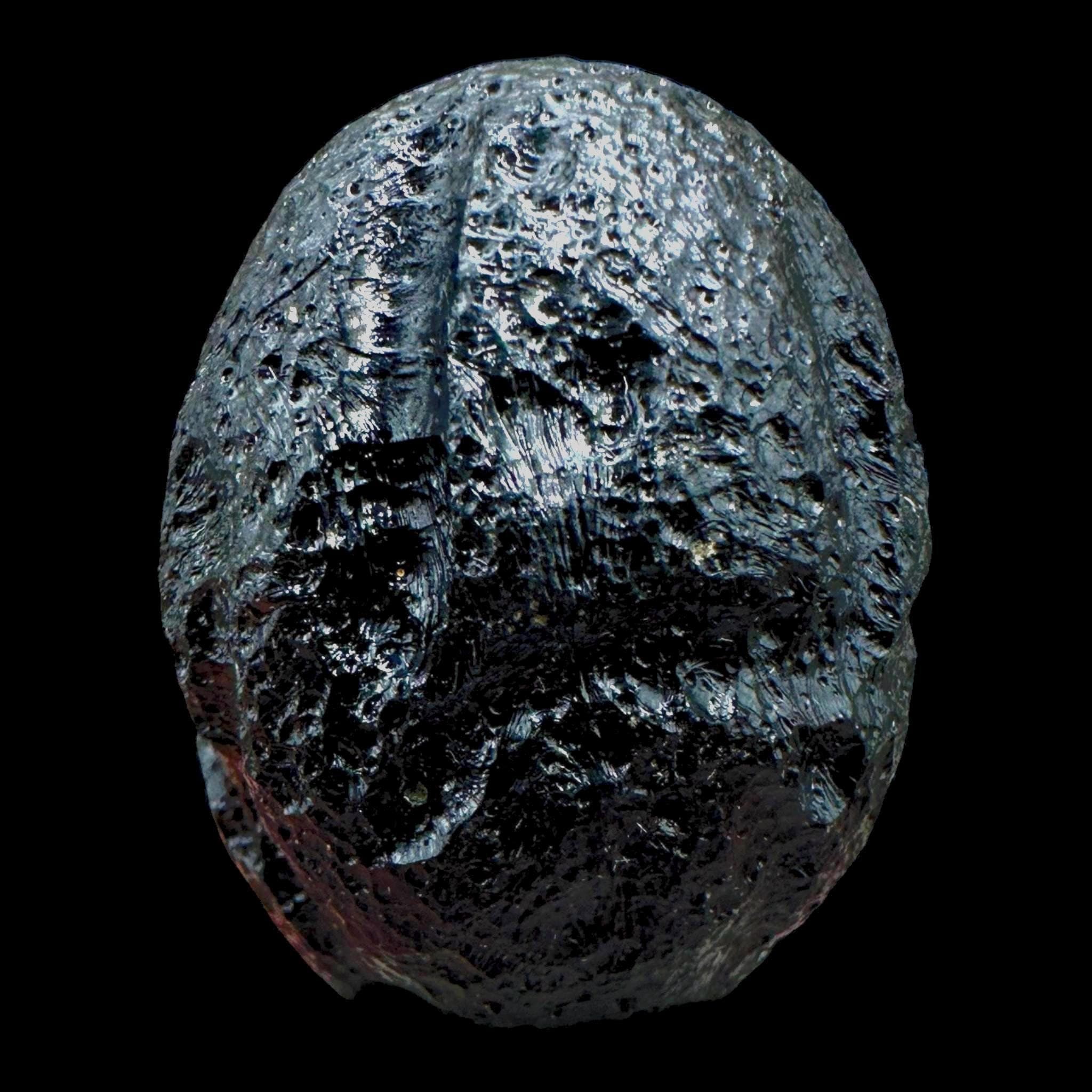 Black meteorite tektite from philippines, natural bicolite impact glass for collectors, spiritual healing or home decor - Image 2