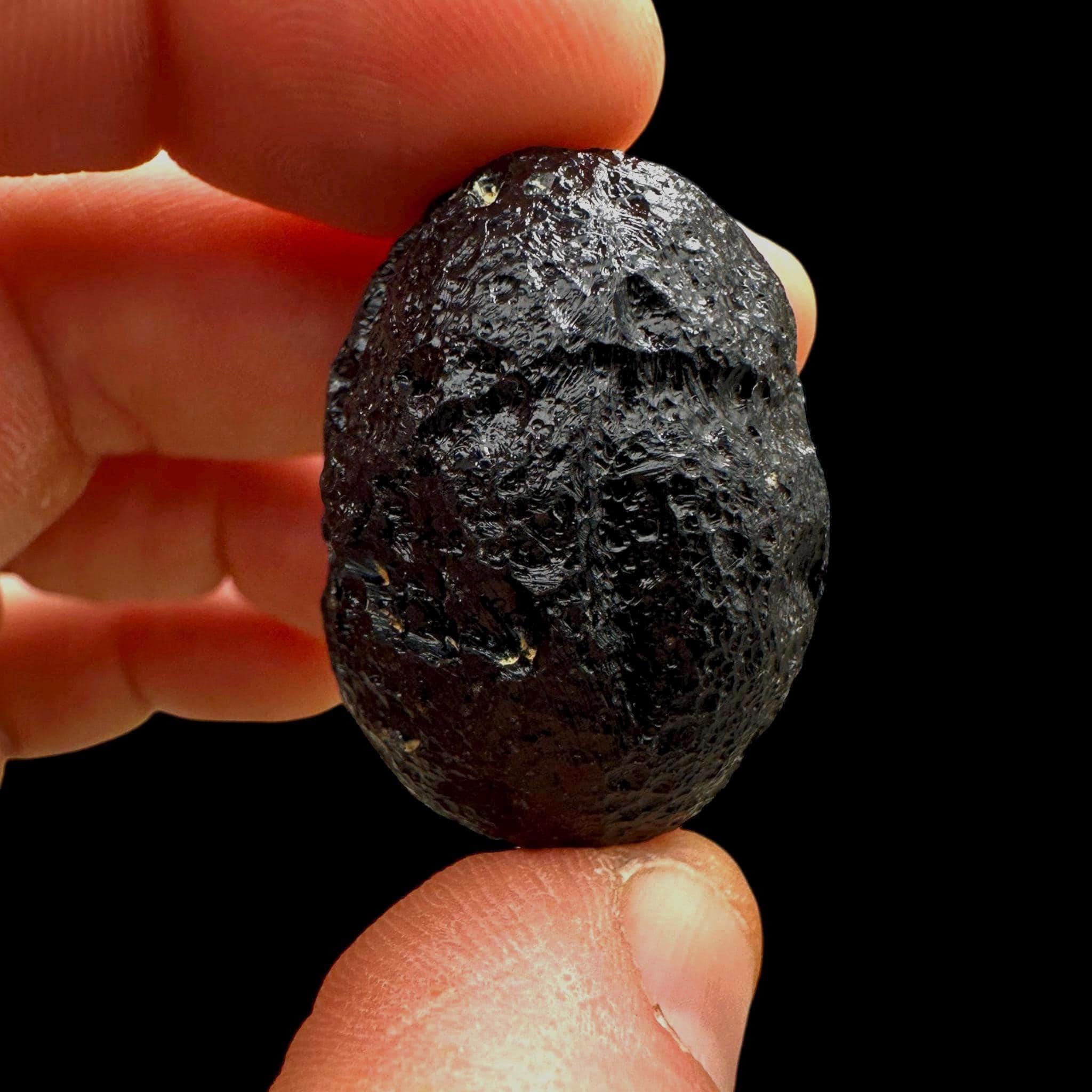 Black meteorite tektite from philippines, natural bicolite impact glass for collectors, spiritual healing or home decor - Image 3