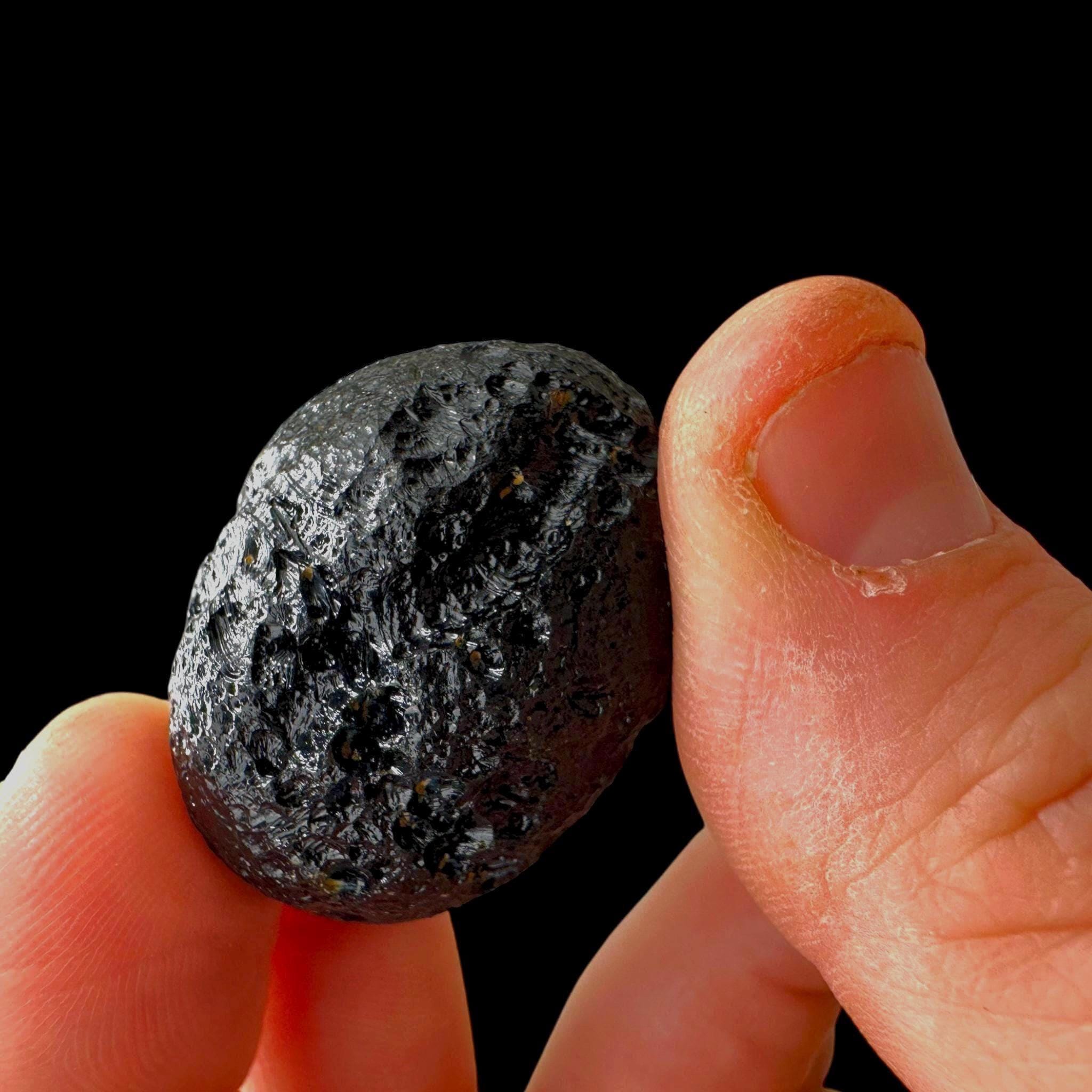 Black meteorite tektite from philippines, natural bicolite impact glass for collectors, spiritual healing or home decor - Image 5