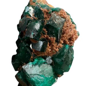 Dioptase on matrix, deep green congo crystal, raw mineral specimen, healing crystal, heart chakra, collector display piece