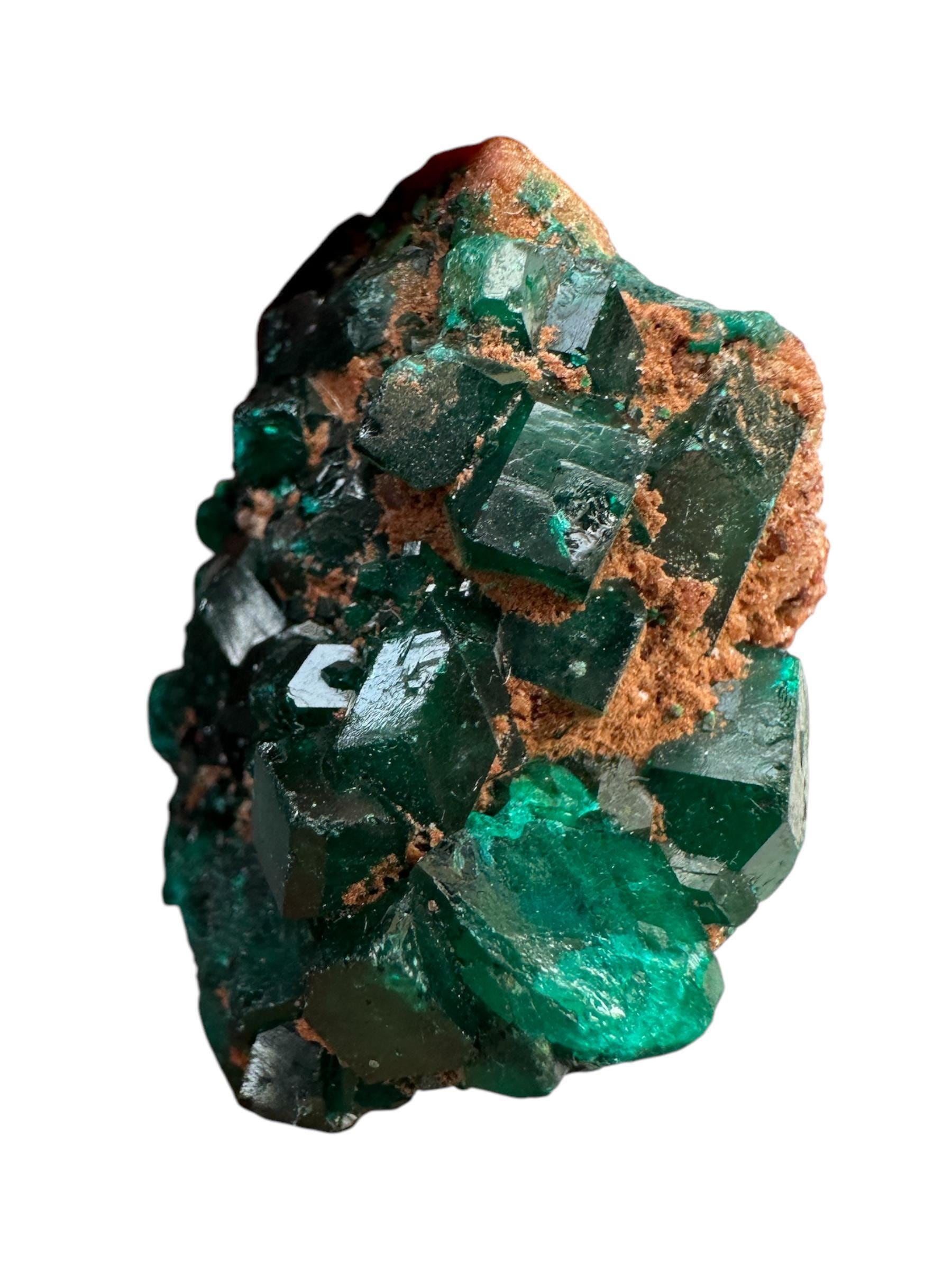 Dioptase on matrix, deep green congo crystal, raw mineral specimen, healing crystal, heart chakra, collector display piece - Image 5