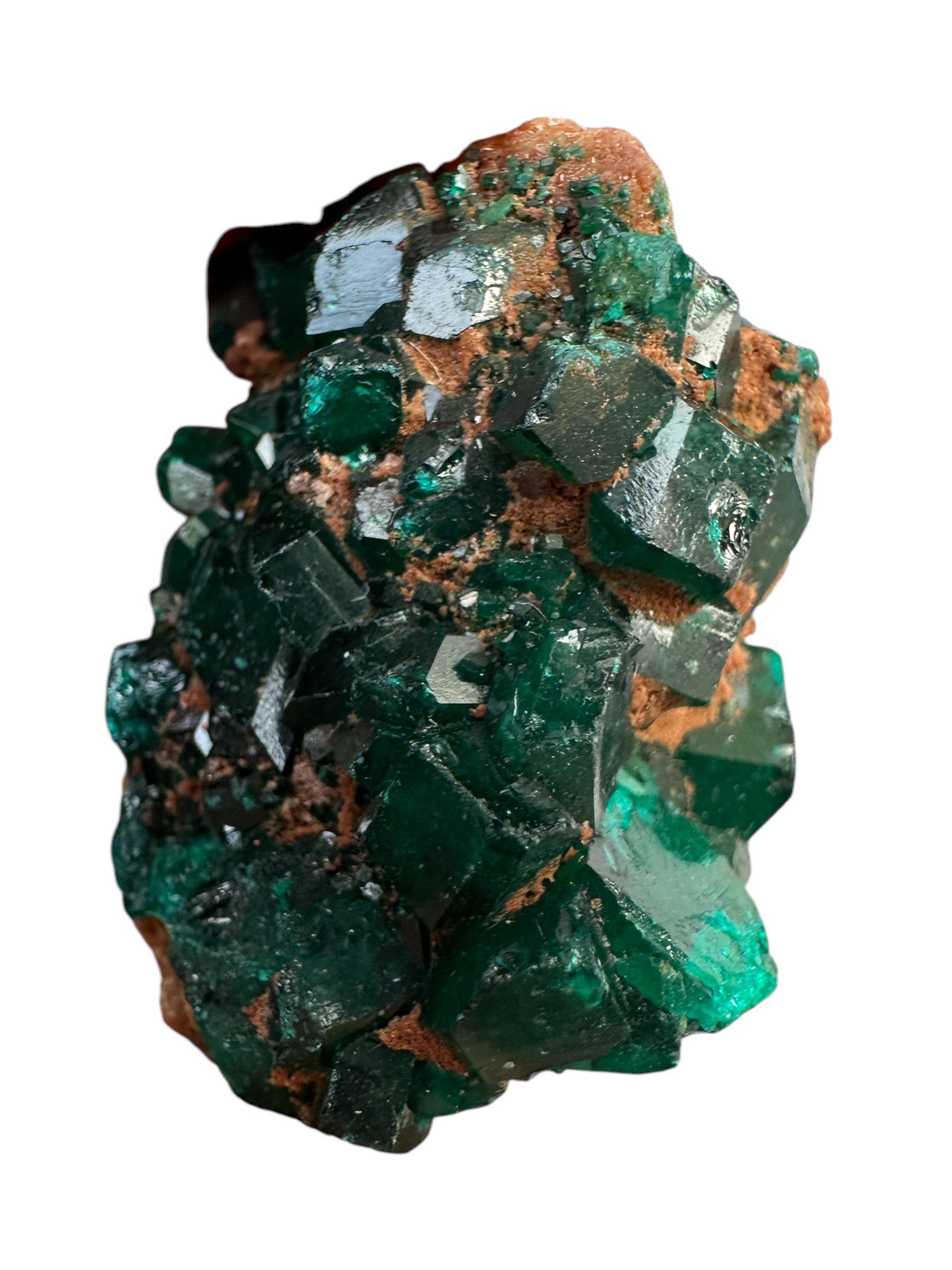 Dioptase on matrix, deep green congo crystal, raw mineral specimen, healing crystal, heart chakra, collector display piece - Image 6