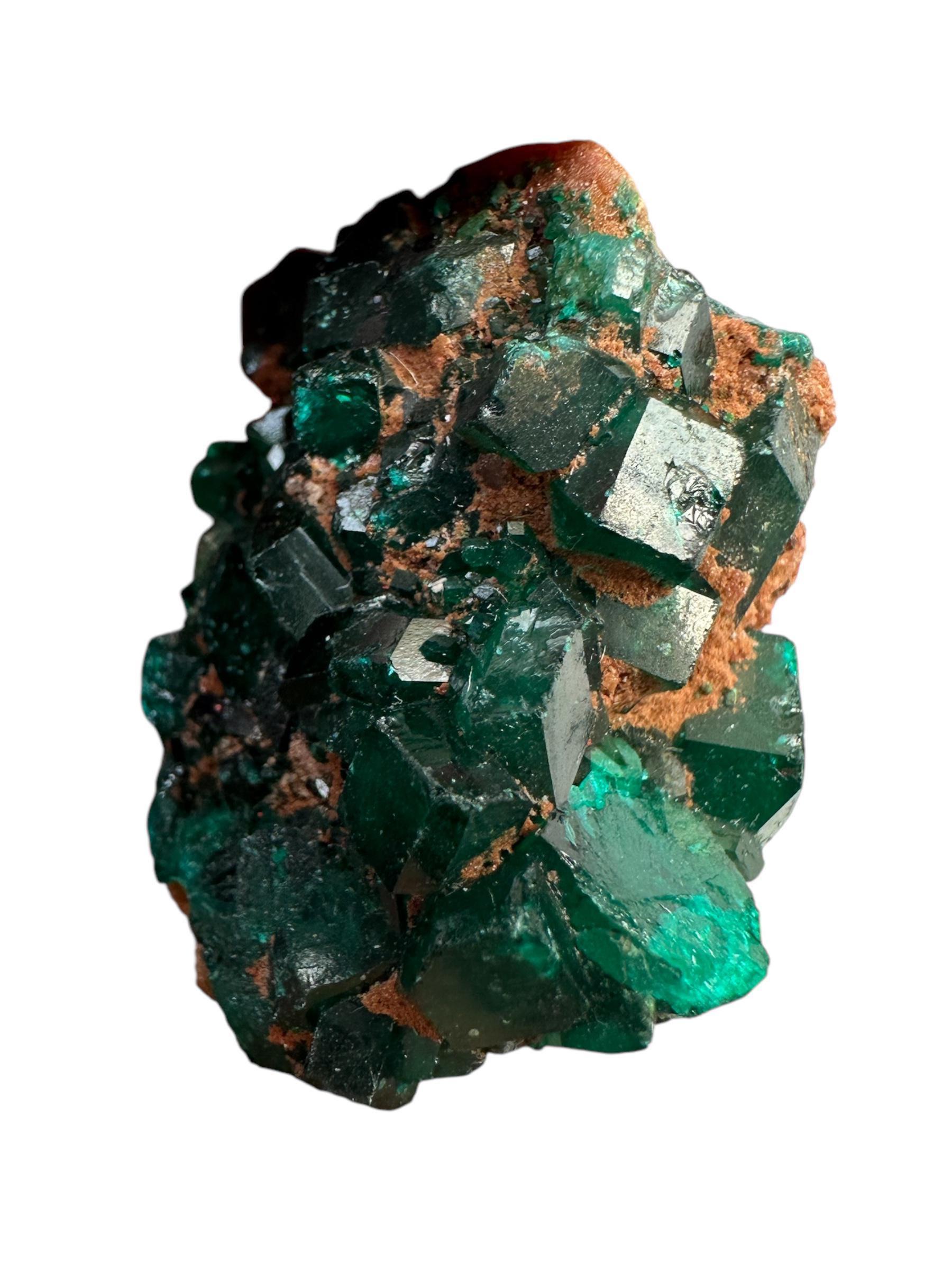 Dioptase on matrix, deep green congo crystal, raw mineral specimen, healing crystal, heart chakra, collector display piece - Image 7