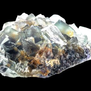 Fluorite mineral cluster, blue fluorite crystal with cubic formation, natural fluorite specimen from namibia, okorusu locality