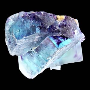 Blue fluorite crystal with purple zoning, natural fluorite specimen from china for collectors