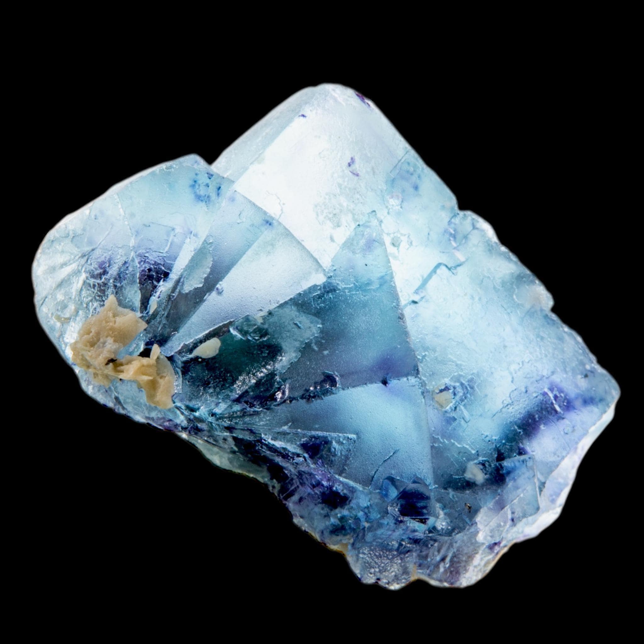 Blue fluorite crystal with purple zoning, natural fluorite specimen from china for collectors - Image 5