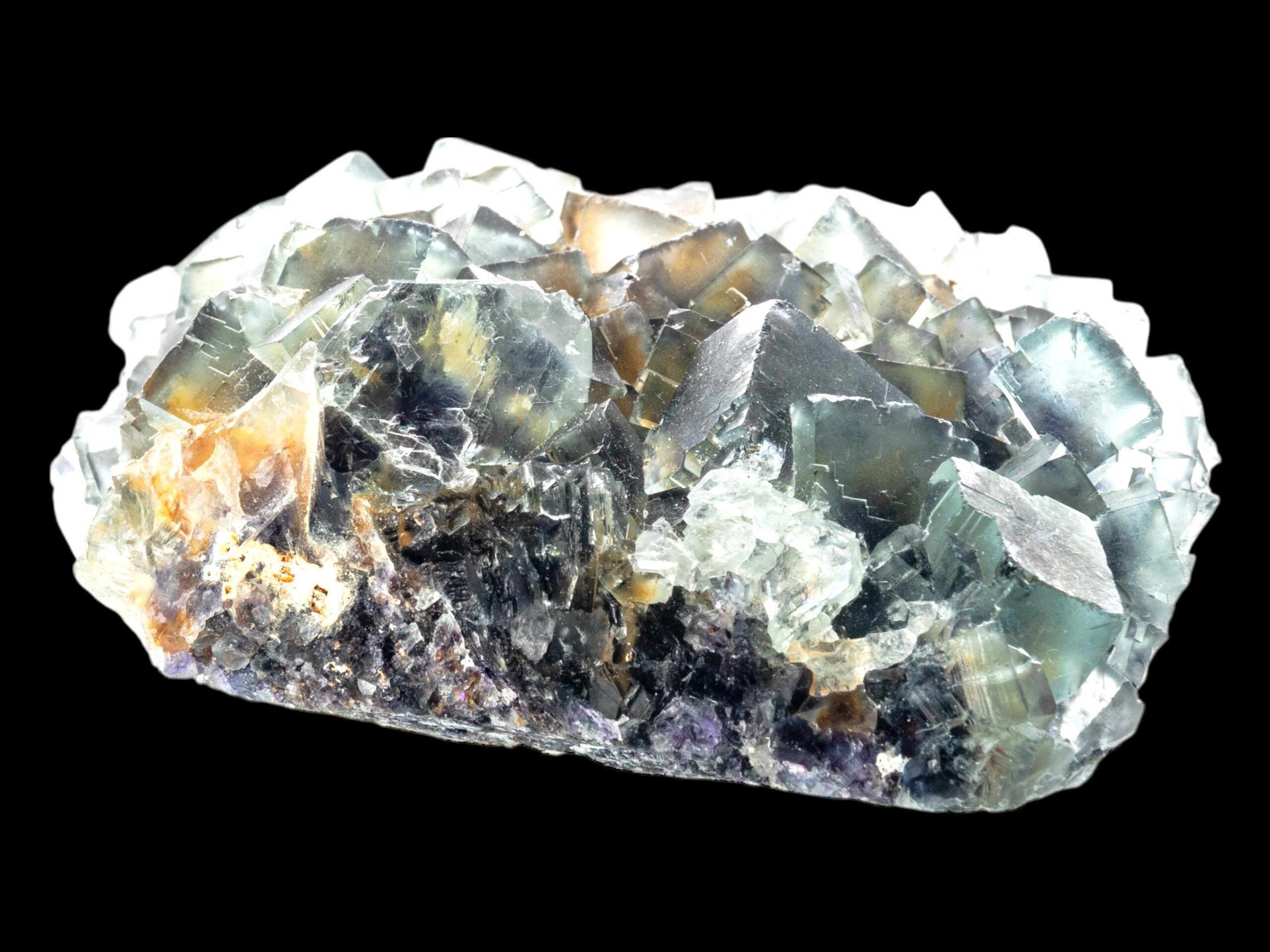Fluorite mineral cluster, blue fluorite crystal with cubic formation, natural fluorite specimen from namibia, okorusu locality - Image 4