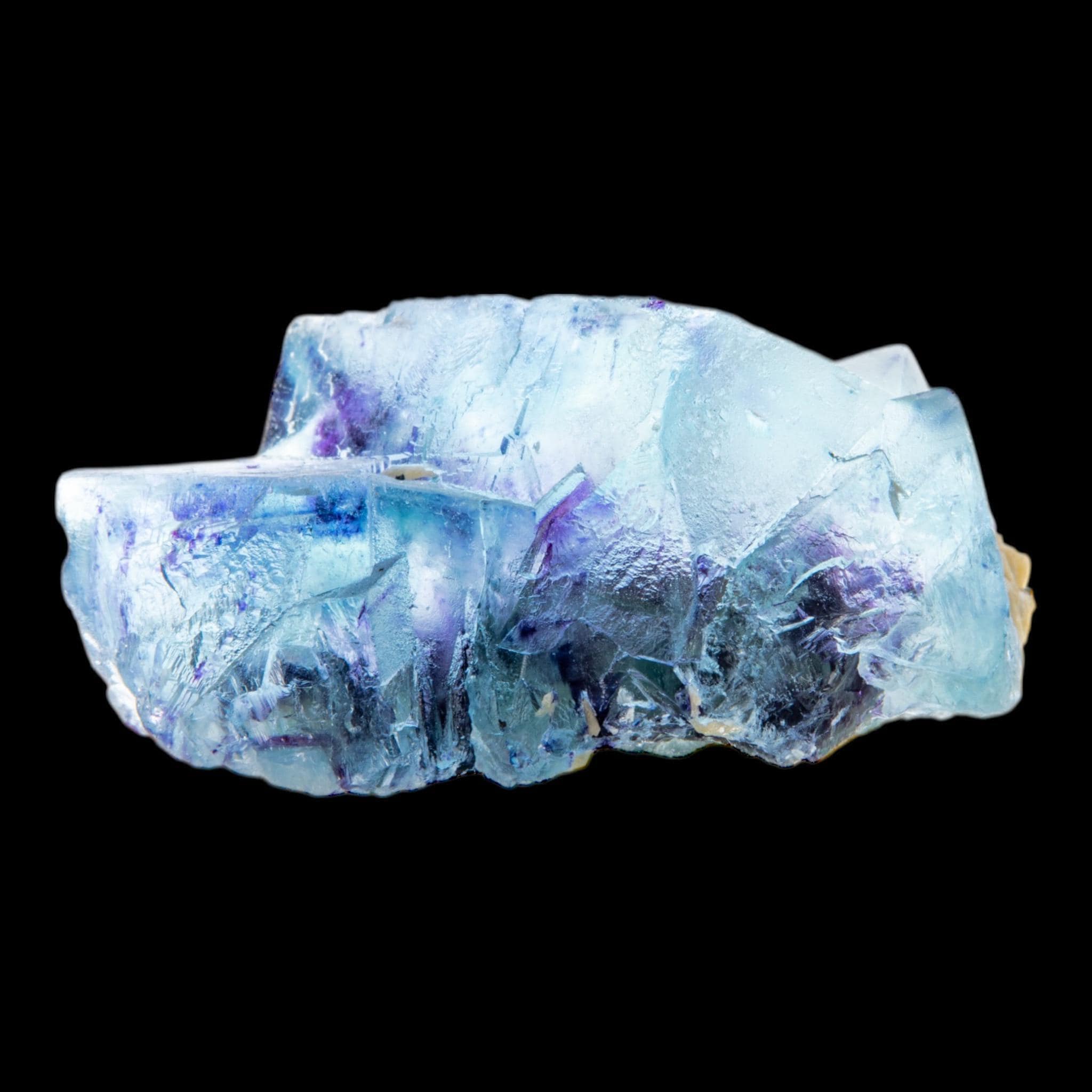 Blue fluorite crystal with purple zoning, natural fluorite specimen from china for collectors - Image 7