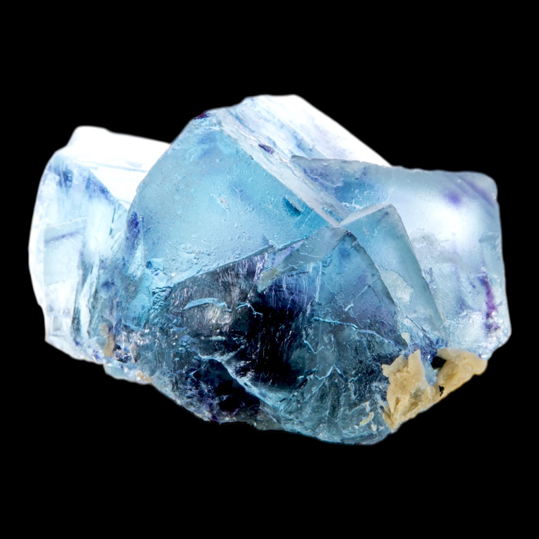 Blue fluorite crystal with purple zoning, natural fluorite specimen from china for collectors - Image 8