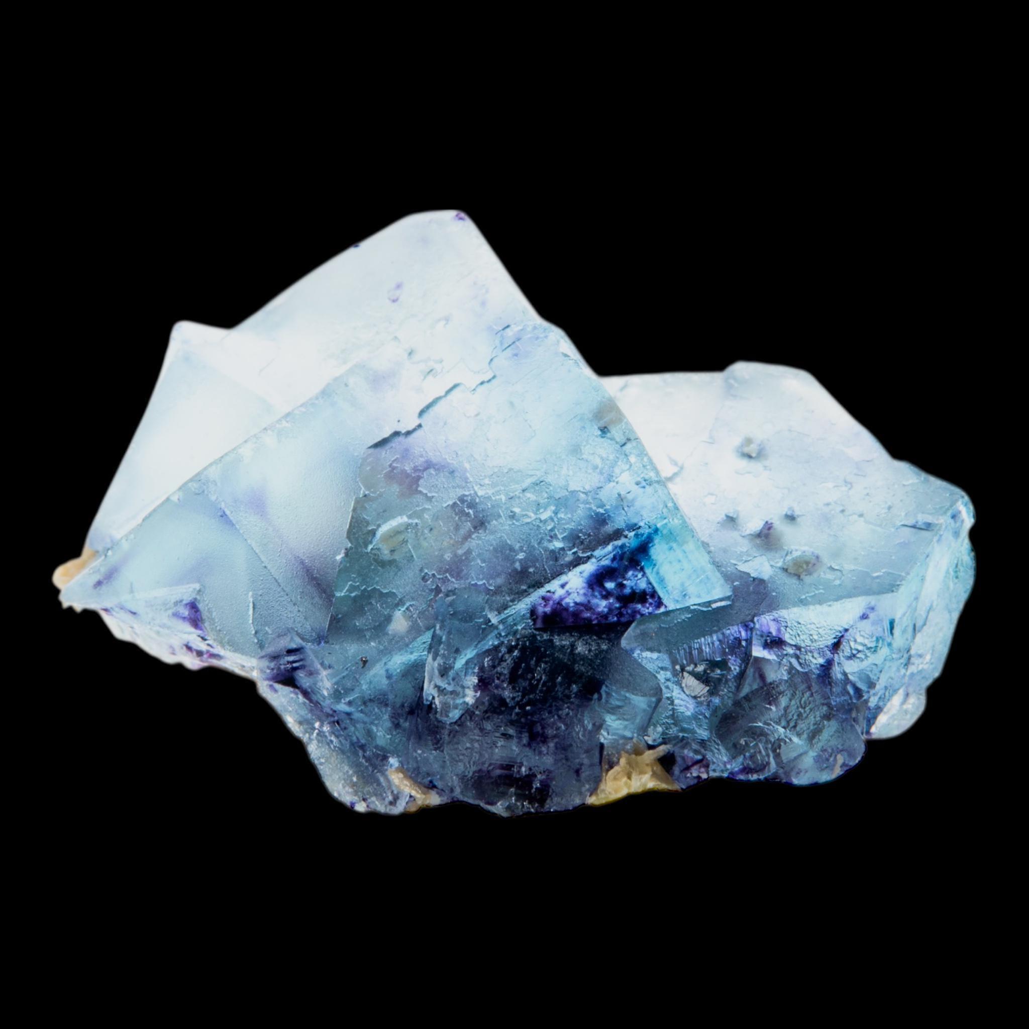 Blue fluorite crystal with purple zoning, natural fluorite specimen from china for collectors - Image 9