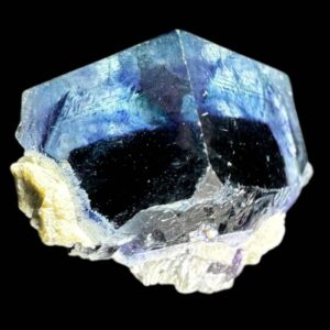 Fluorite crystal with phantom zoning, chinese purple cubic fluorite, gemmy raw crystal for collectors and crystal healing, yindu mine