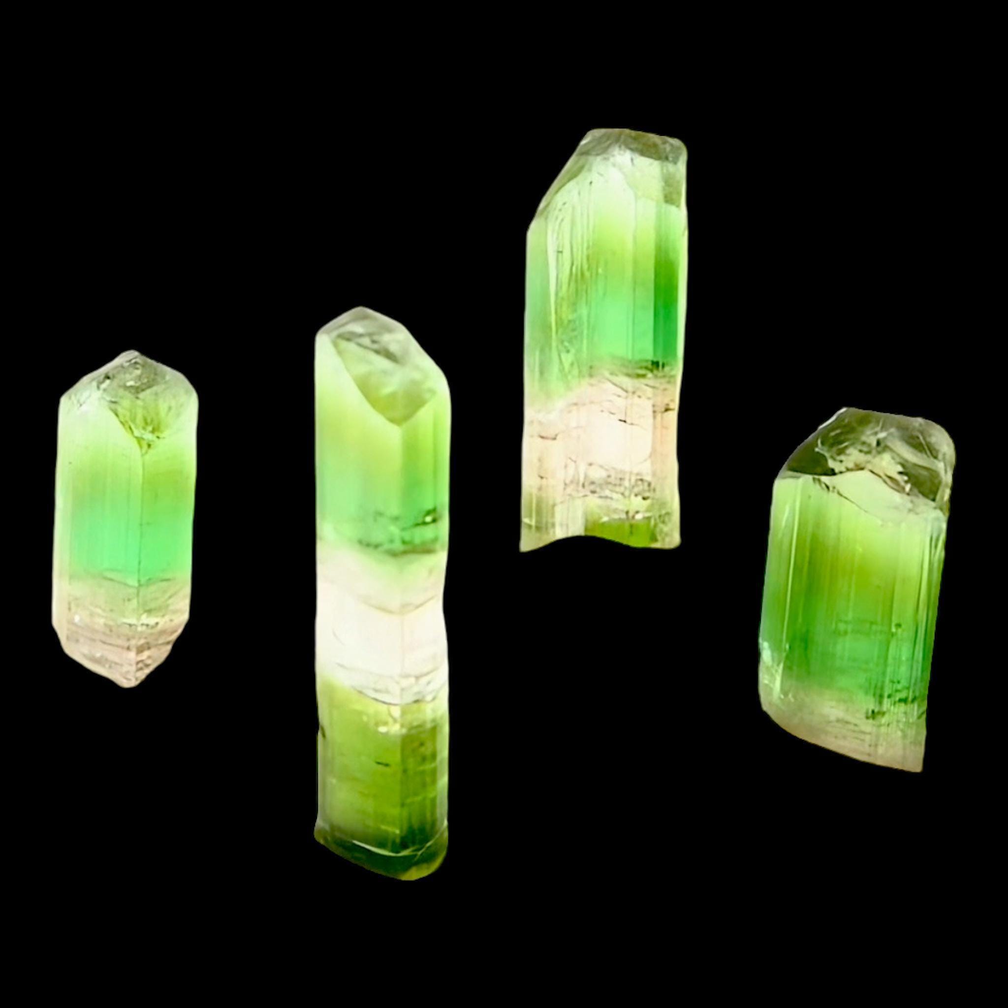 Green and pink tourmaline crystals, natural raw tourmaline from afghanistan, terminated tourmaline for collectors and healing crystal gifts
