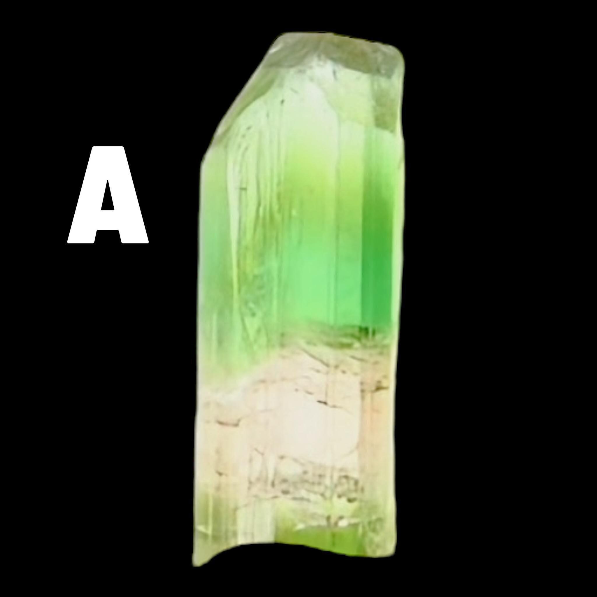 Green and pink tourmaline crystals, natural raw tourmaline from afghanistan, terminated tourmaline for collectors and healing crystal gifts - Image 2