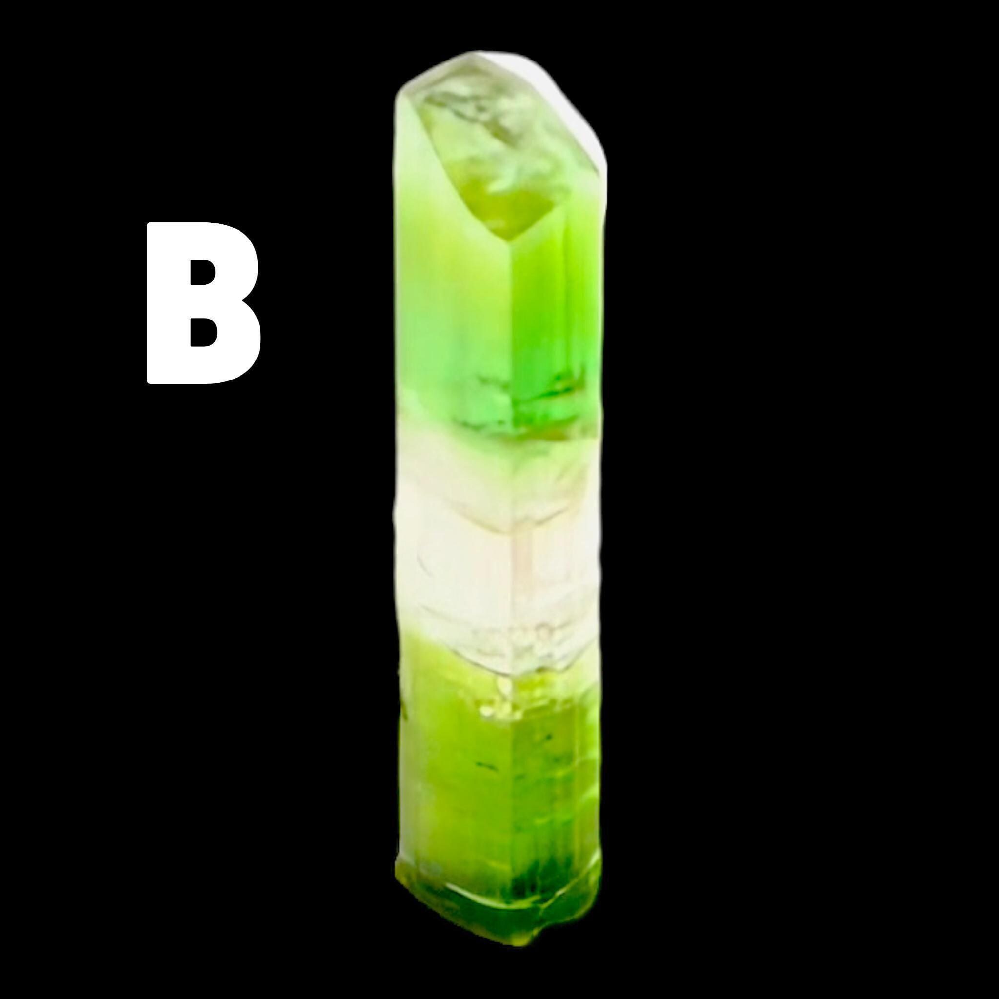 Green and pink tourmaline crystals, natural raw tourmaline from afghanistan, terminated tourmaline for collectors and healing crystal gifts - Image 3