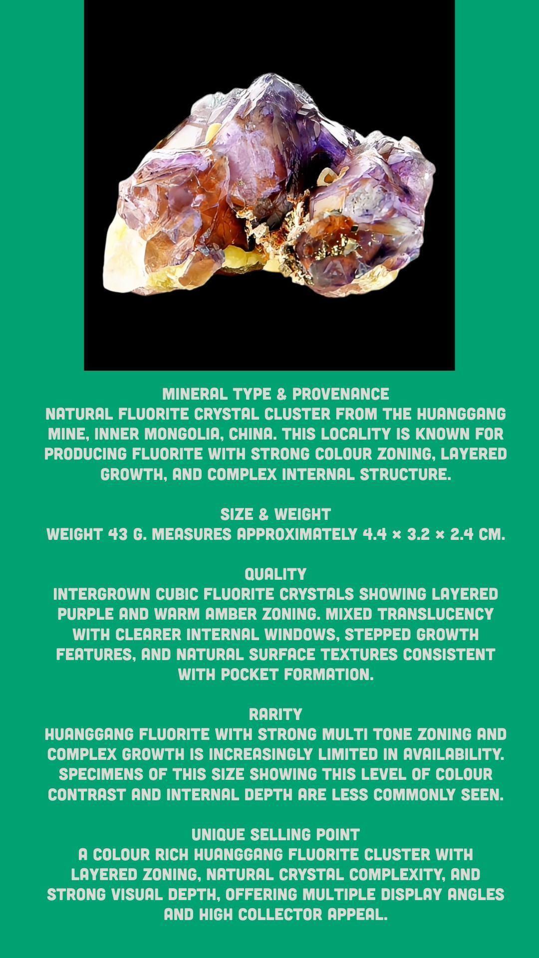 Chinese fluorite crystal mineral specimen for display, natural fluorite mineral specimen for collectors - Image 9