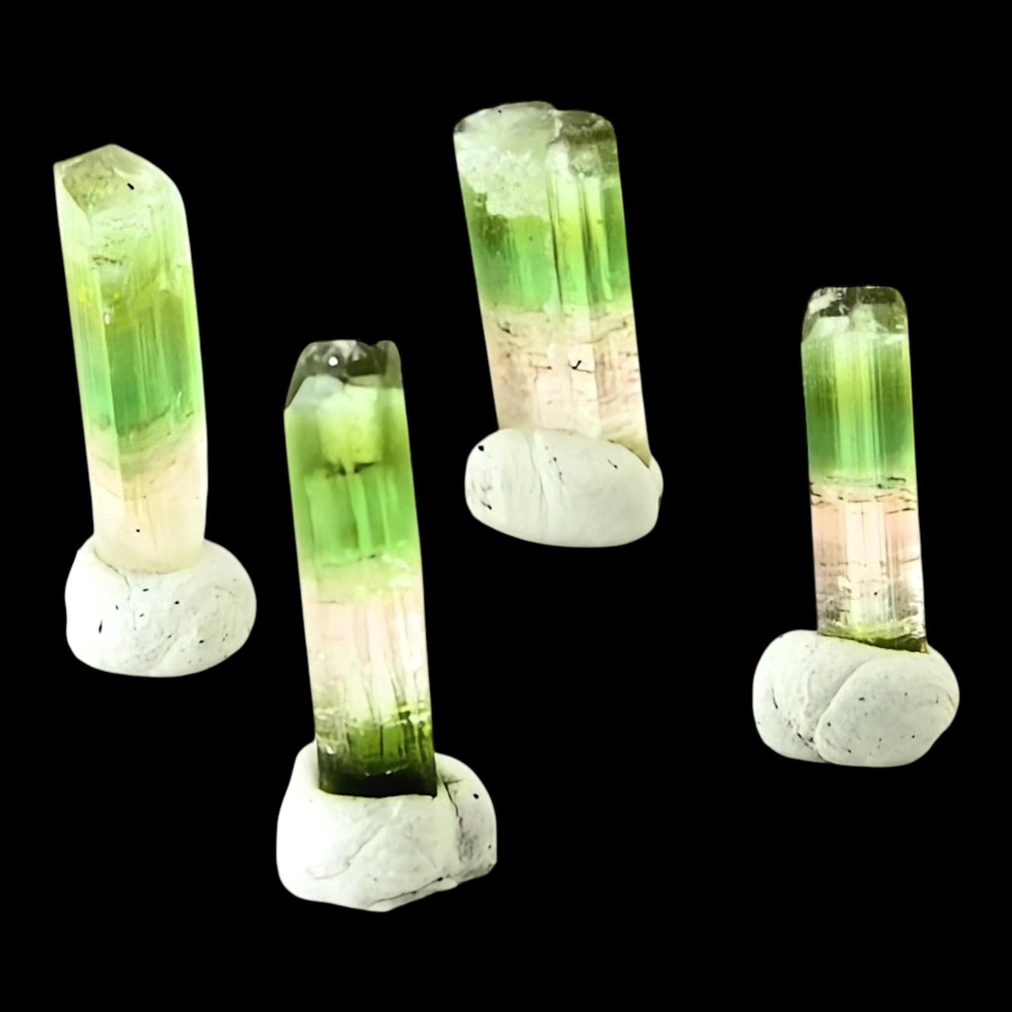Green and pink tourmaline crystals, natural raw tourmaline from afghanistan, terminated tourmaline for collectors and crystal gifts