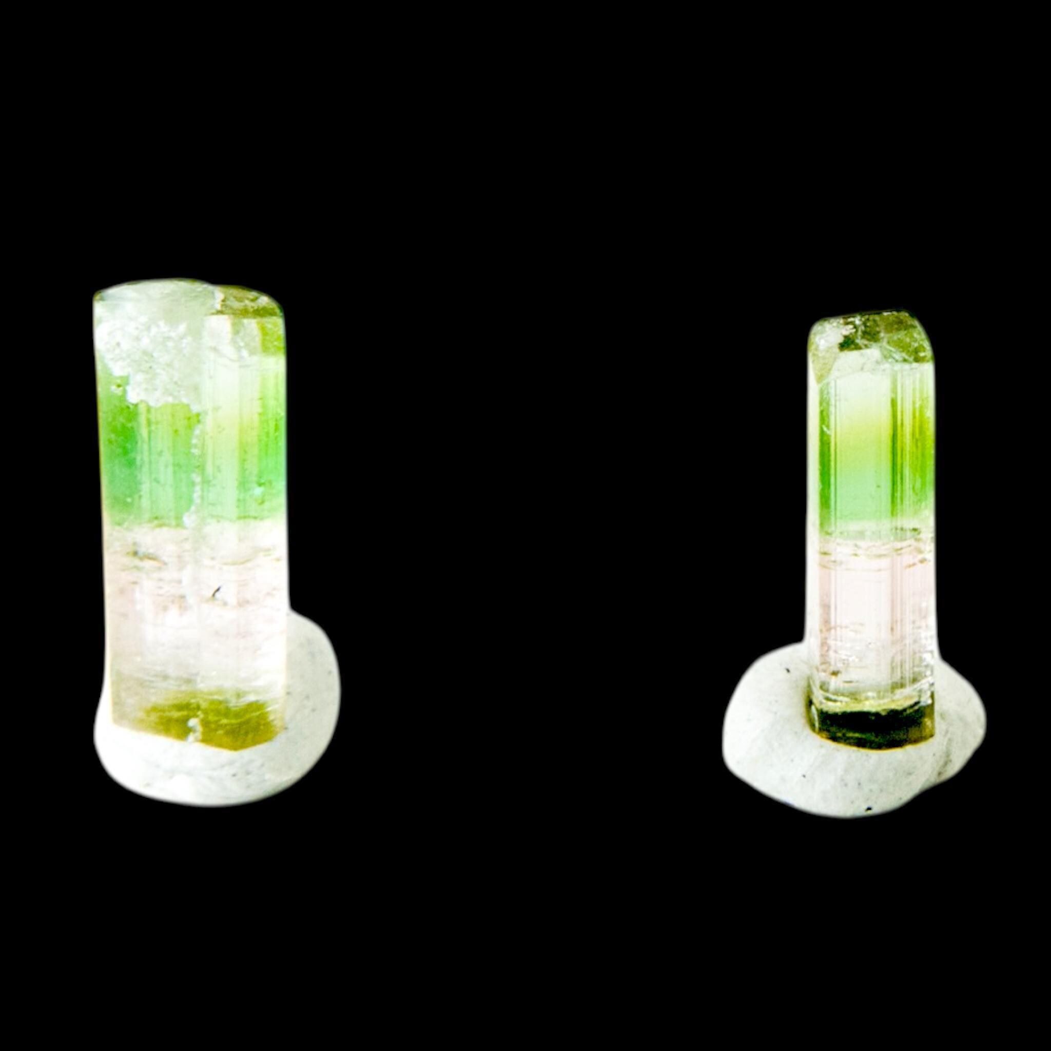 Green and pink tourmaline crystals, natural raw tourmaline from afghanistan, terminated tourmaline for collectors and crystal gifts - Image 3