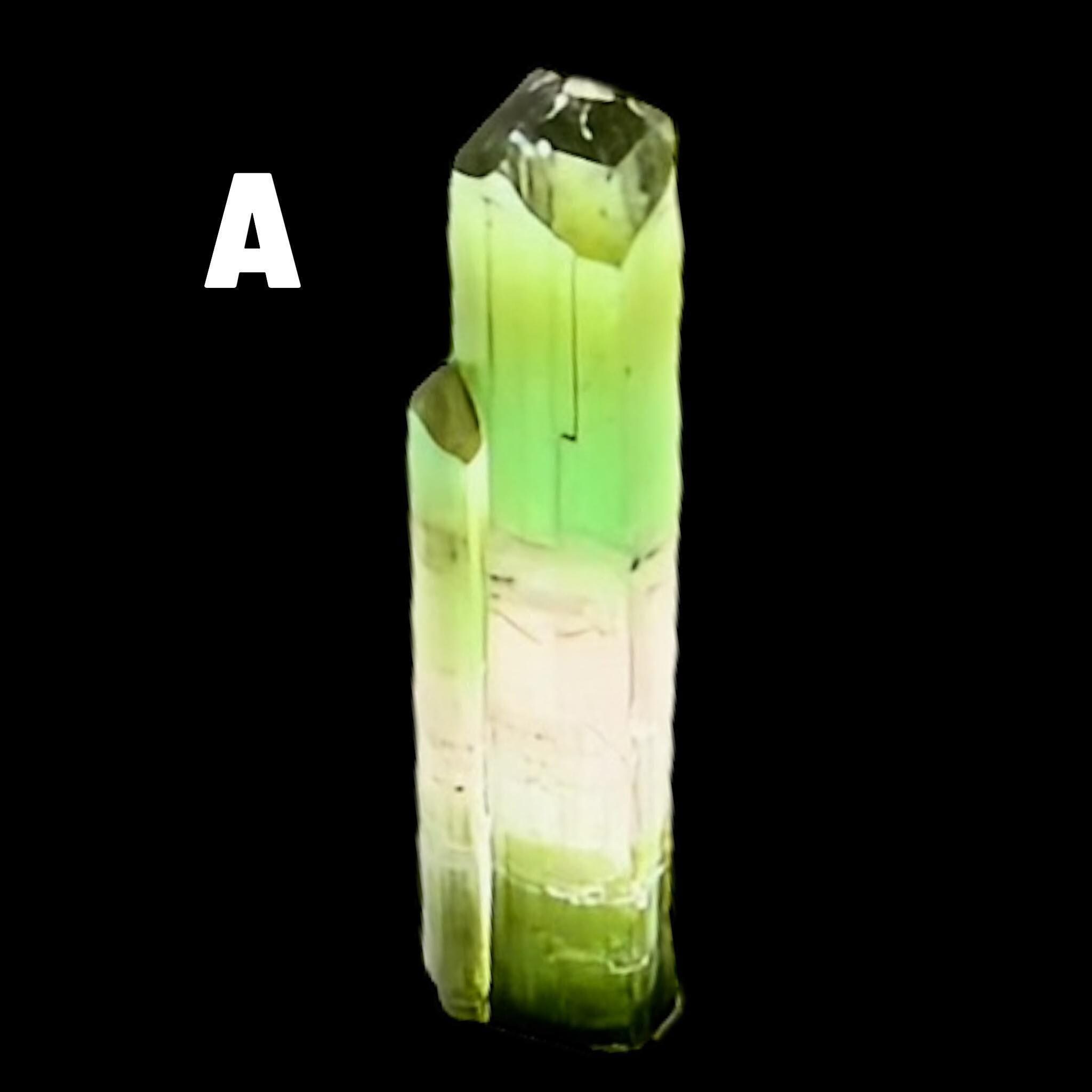 Green and pink tourmaline crystals, natural raw tourmaline from afghanistan, terminated tourmaline for collectors and crystal gifts - Image 4
