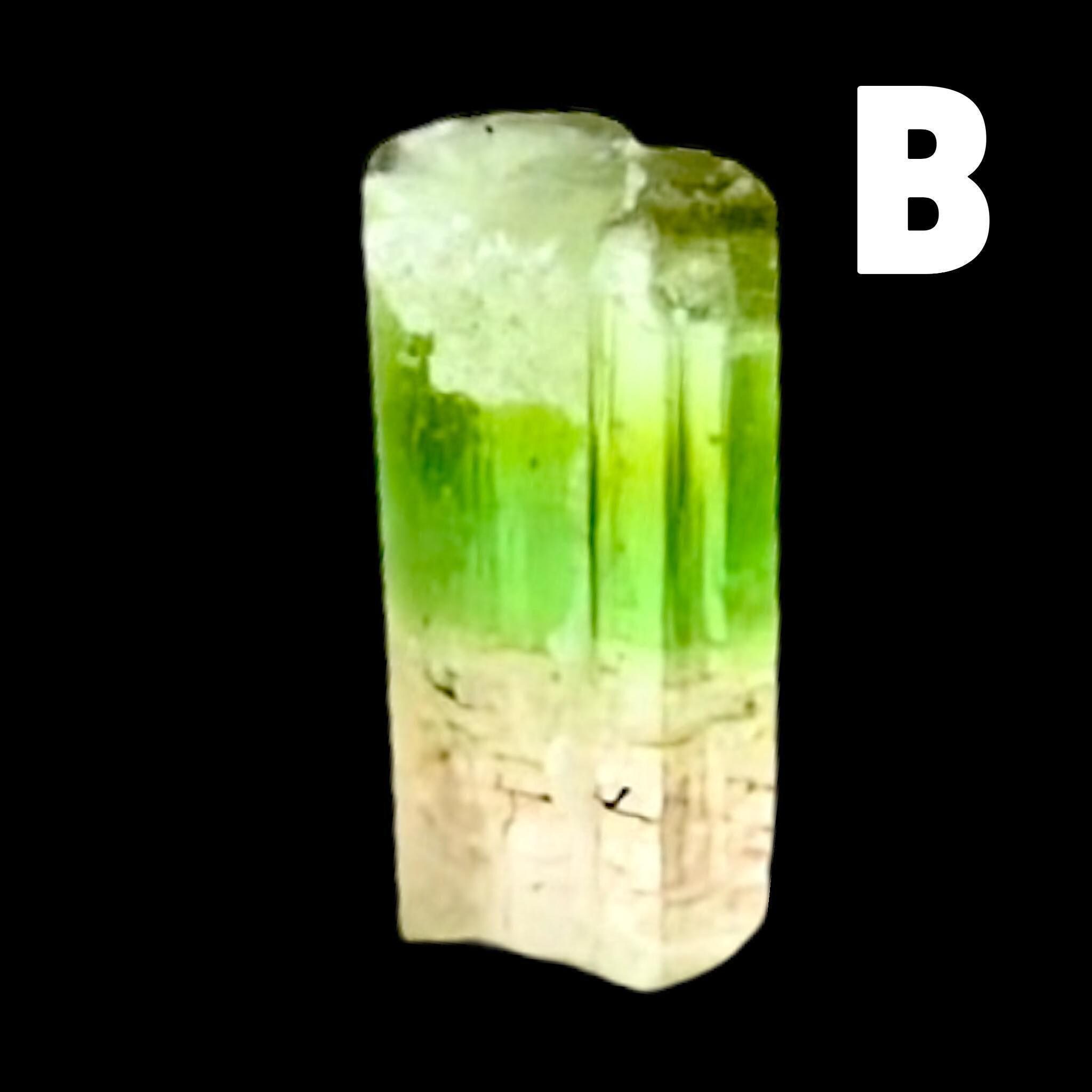 Green and pink tourmaline crystals, natural raw tourmaline from afghanistan, terminated tourmaline for collectors and crystal gifts - Image 5