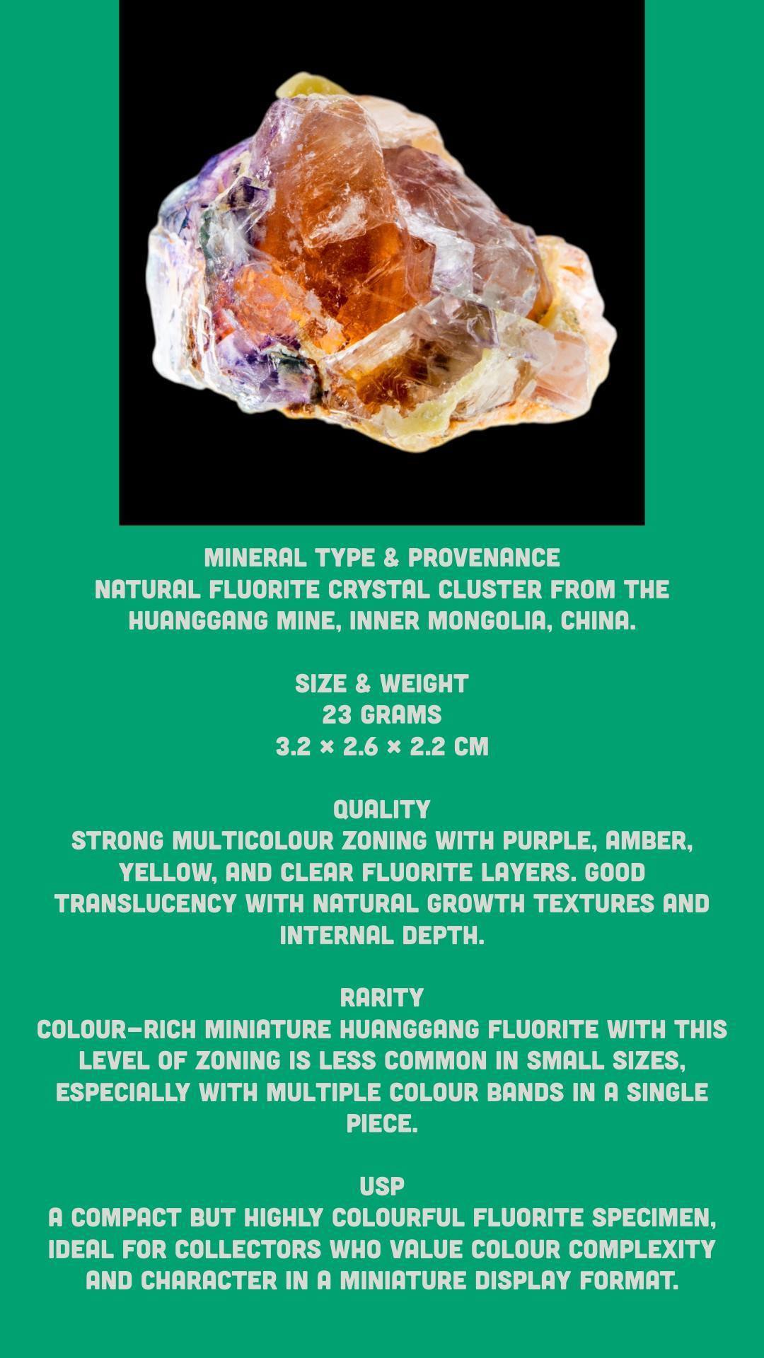 Chinese fluorite crystal and mineral specimen for desk display, natural fluorite specimen and uv reactive for collectors - Image 8